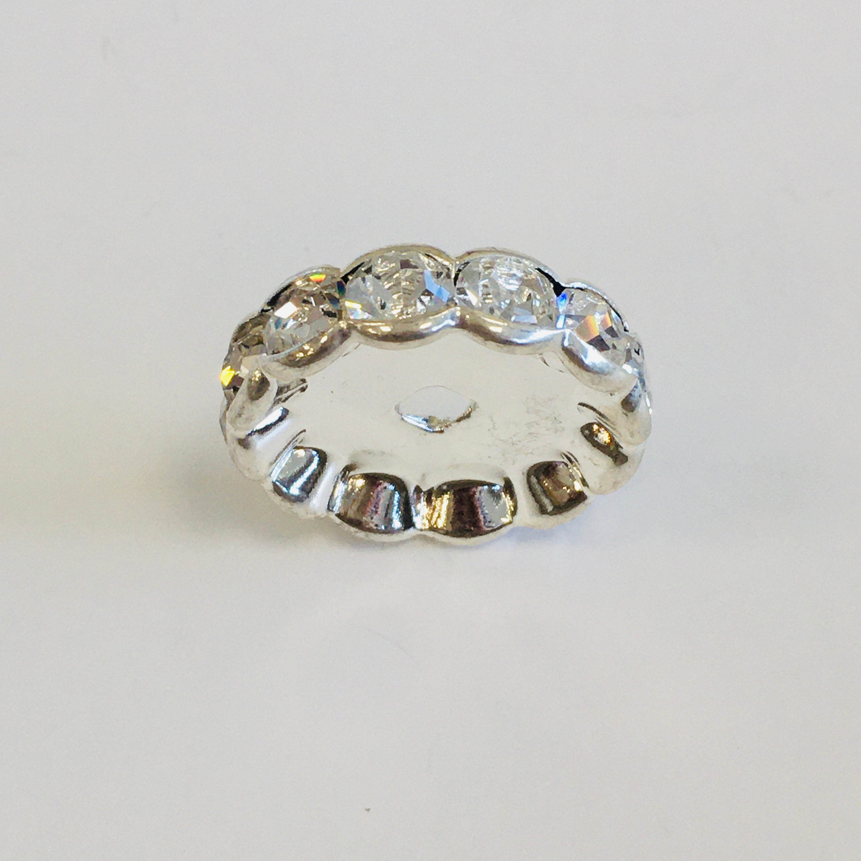 Curved Daisy Silver Spacer Beads | Bellaire Wholesale