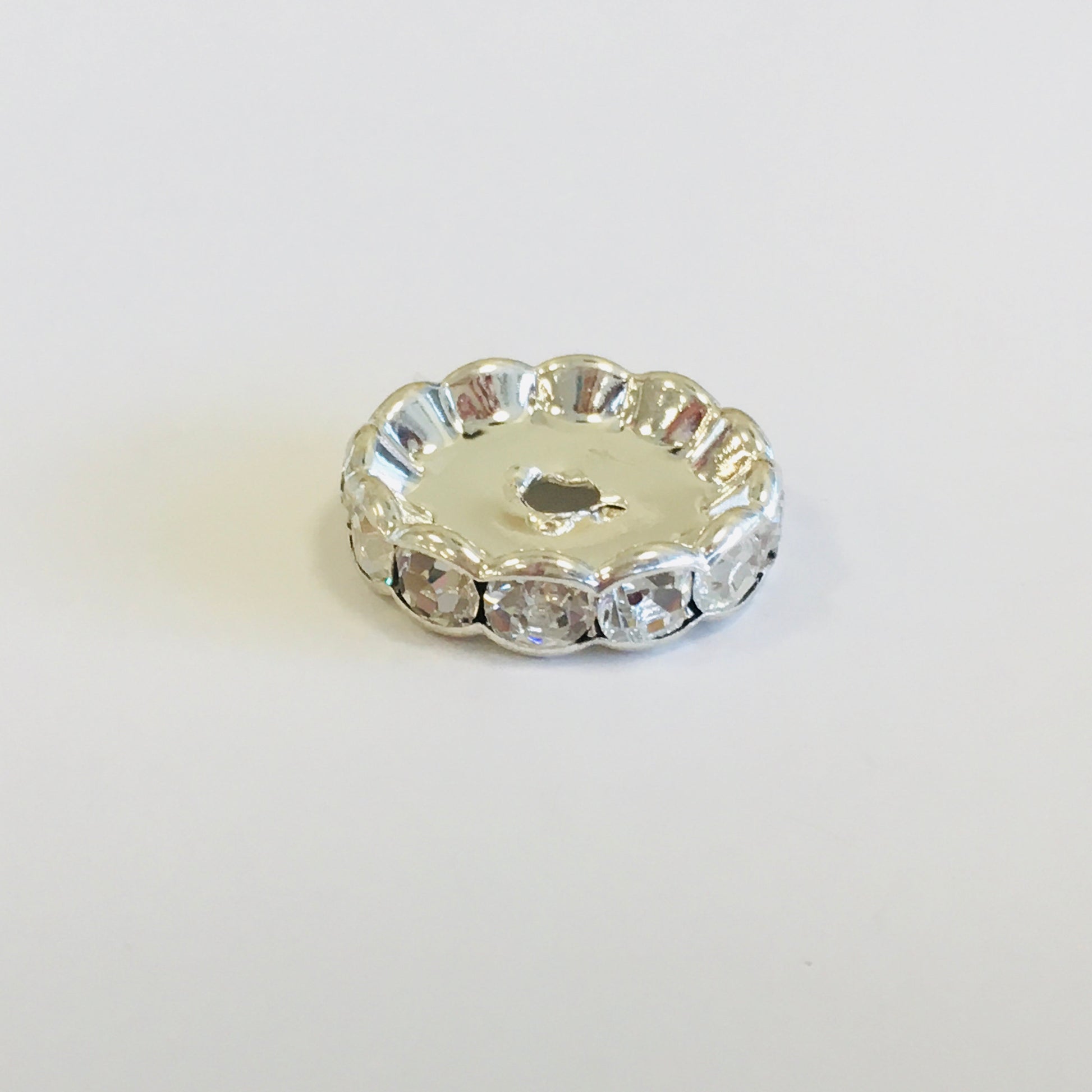 Curved Daisy Silver Spacer Beads | Bellaire Wholesale