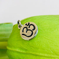 Sterling Silver Engraved OM Charm | Bellaire Wholesale