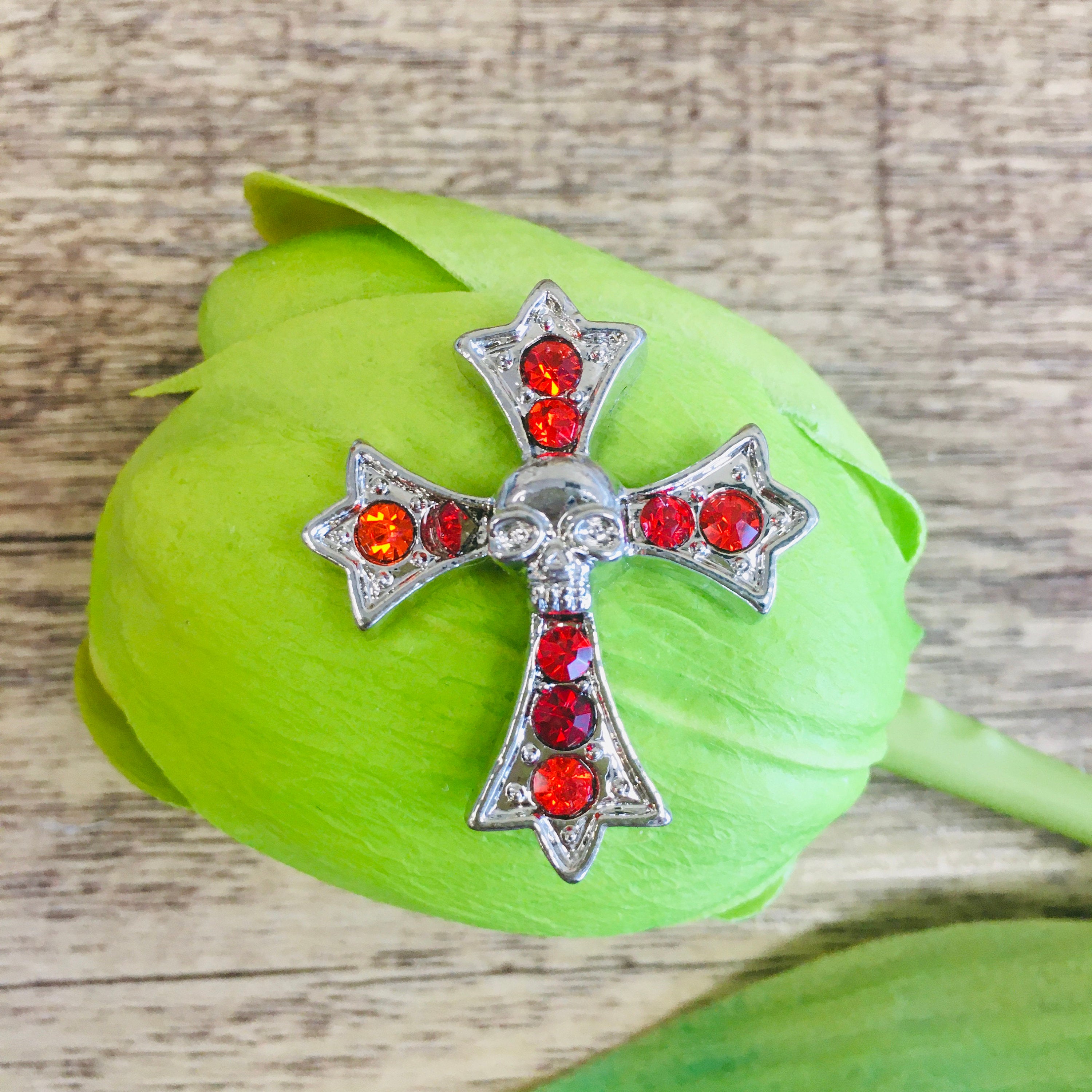Cross with skull Bead/ Connector | Bellaire Wholesale
