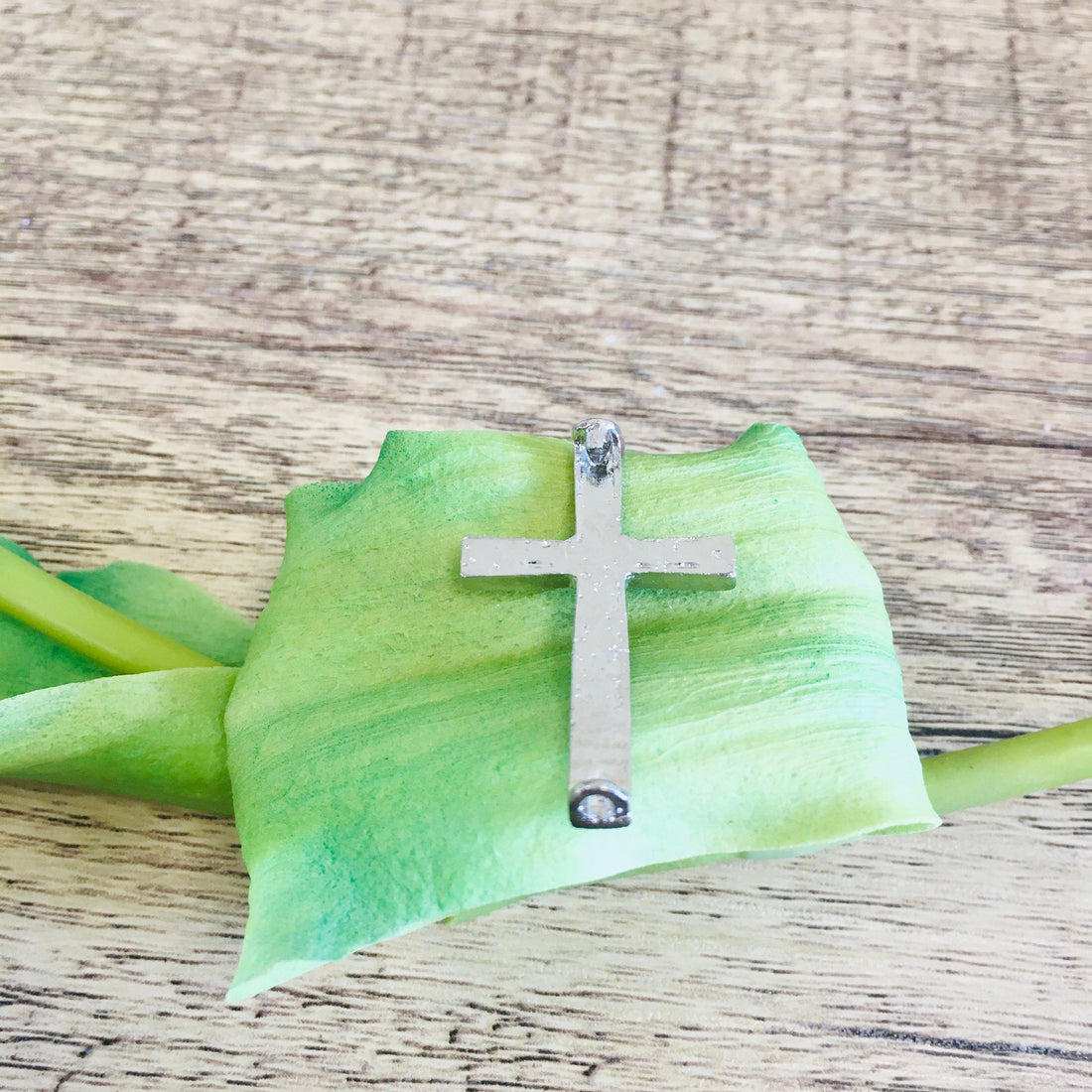 Cross with Clear/ Black Rhinestone 