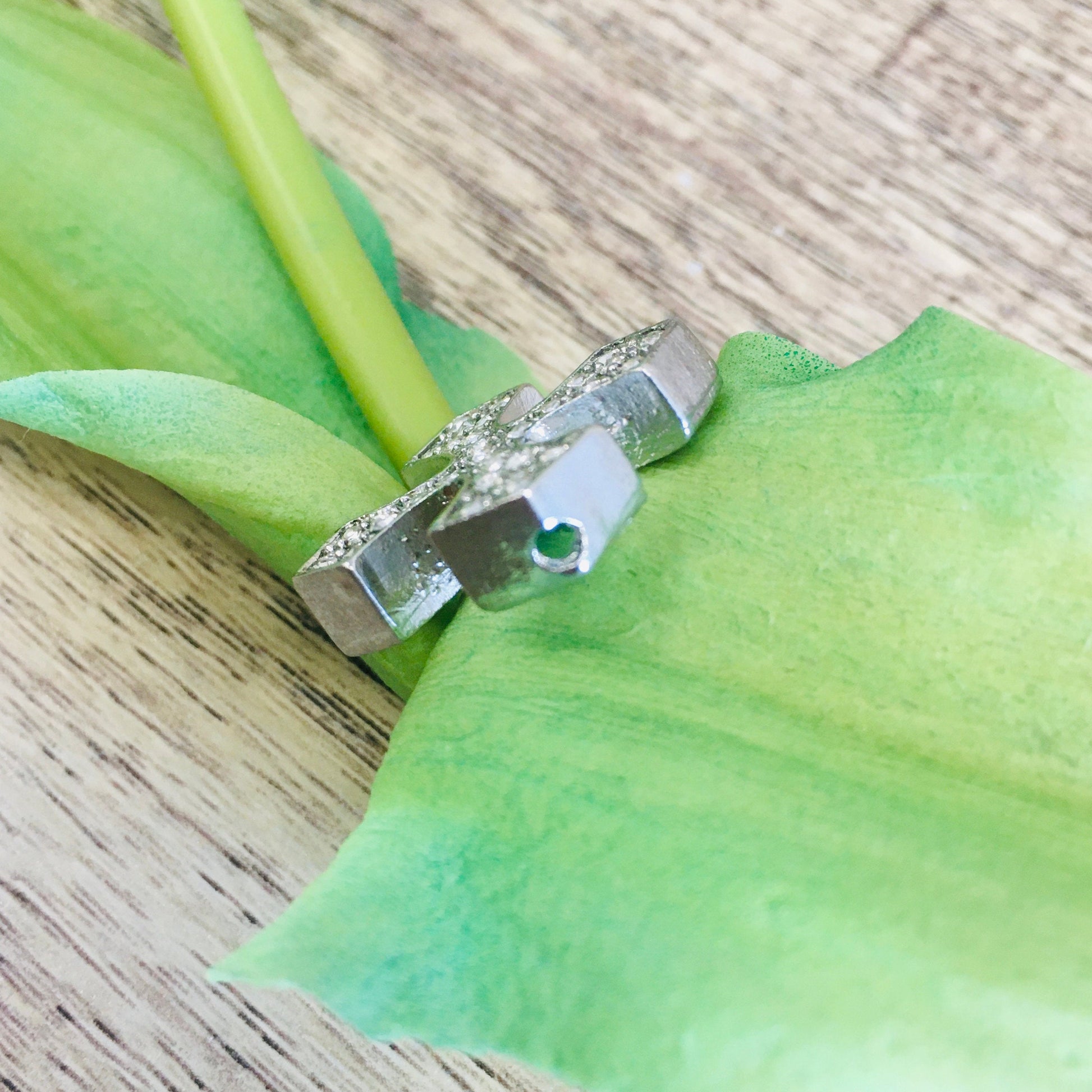 Rhodium/ Gold Alloy Cross Bead | Bellaire Wholesale