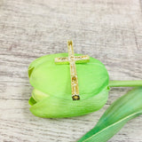 Gold Cross with Clear Rhinestones | Bellaire Wholesale