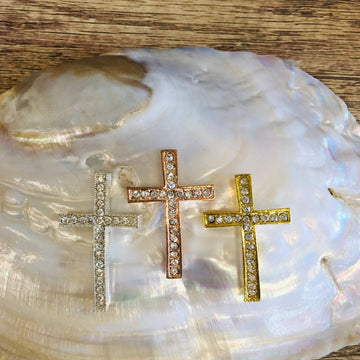 Gold/ Rose Gold/ Silver Cross Connector | Bellaire Wholesale