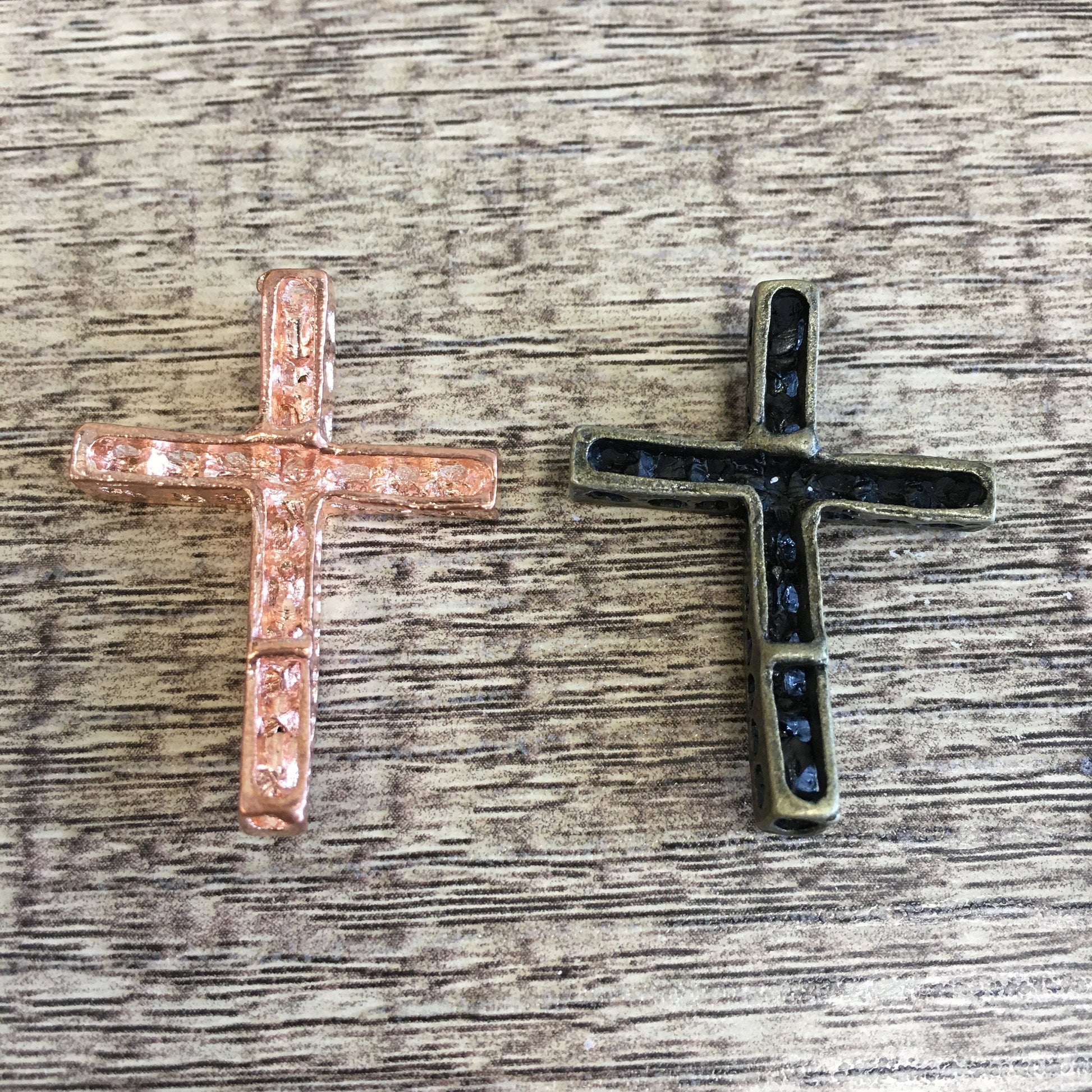 Rose Gold/ Bronze Cross Connectors | Bellaire Wholesale