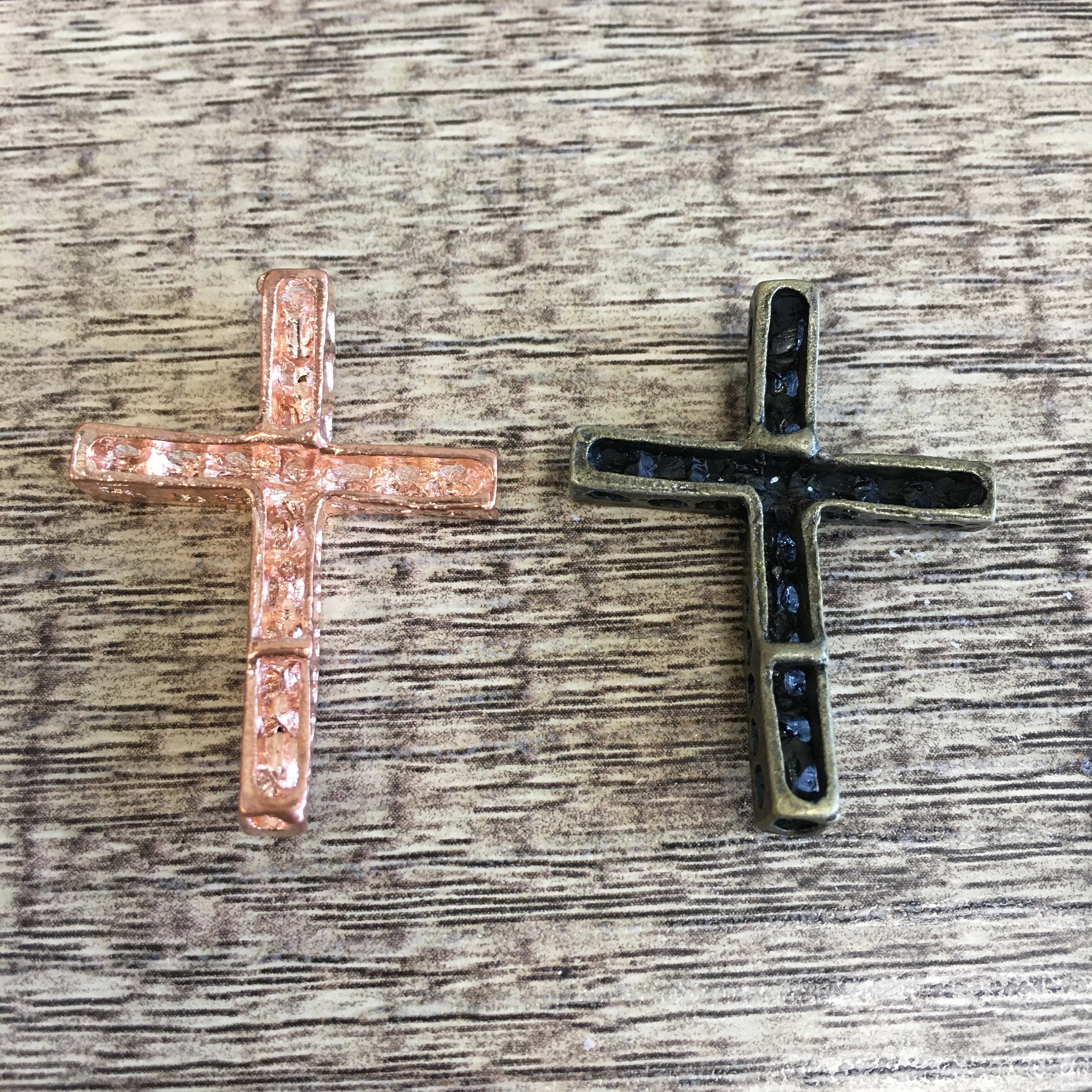 Rose Gold/ Bronze Cross Connectors | Bellaire Wholesale
