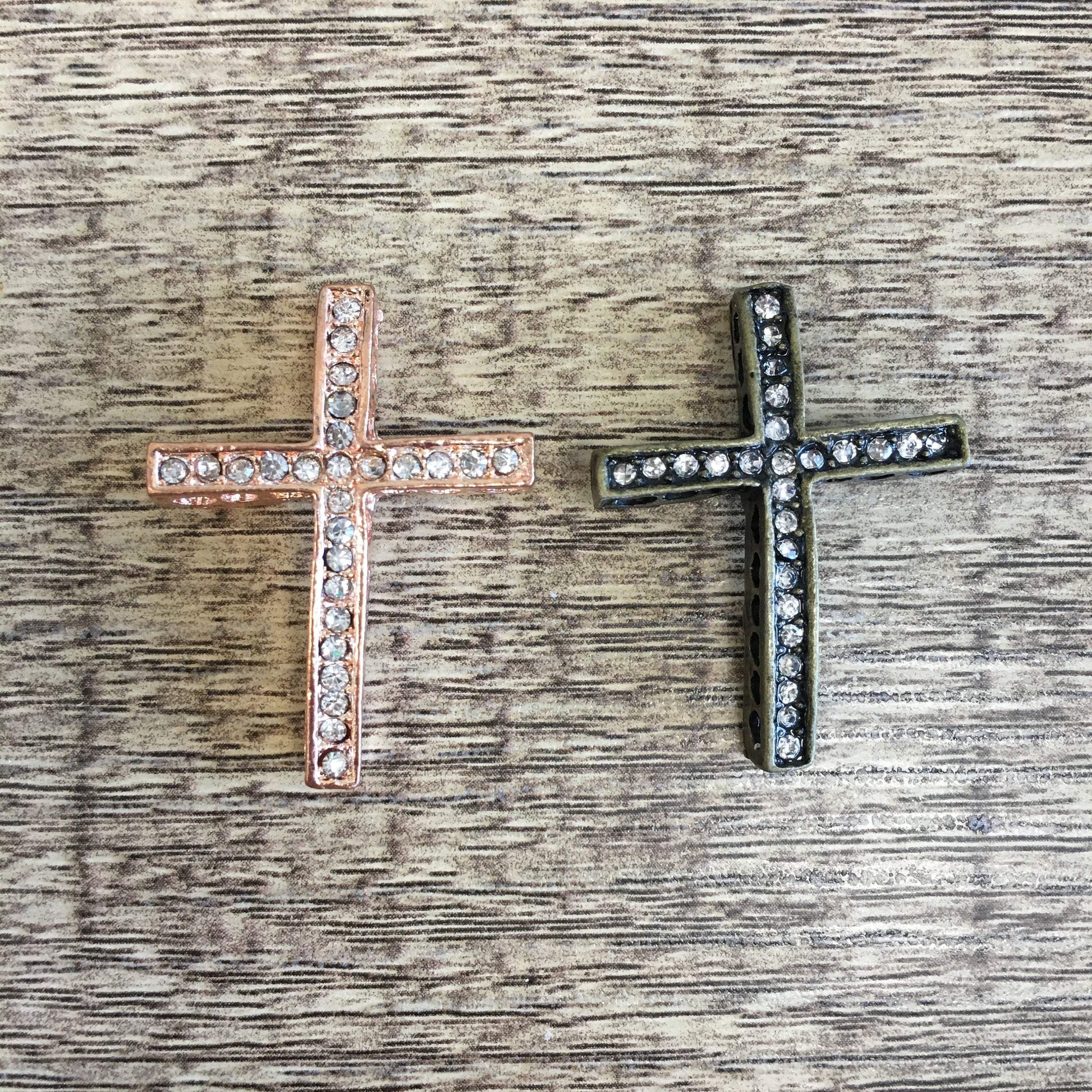 Rose Gold/ Bronze Cross Connectors | Bellaire Wholesale