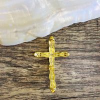 Alloy Gold Twisted Cross Connector | Bellaire Wholesale
