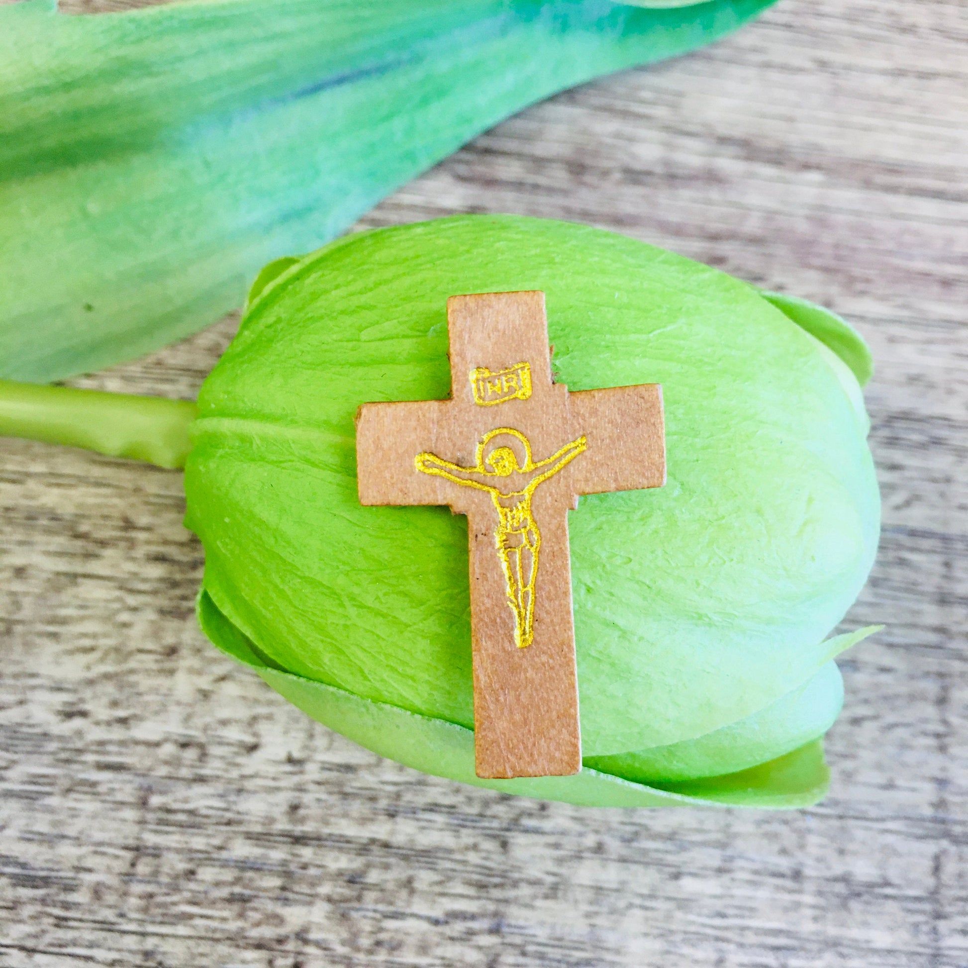 Jesus Imprint Wooden Cross Beads | Bellaire Wholesale