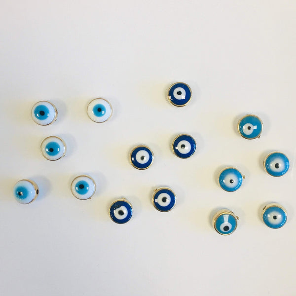 8mm Alloy Evil Eye Beads | Bellaire Wholesale