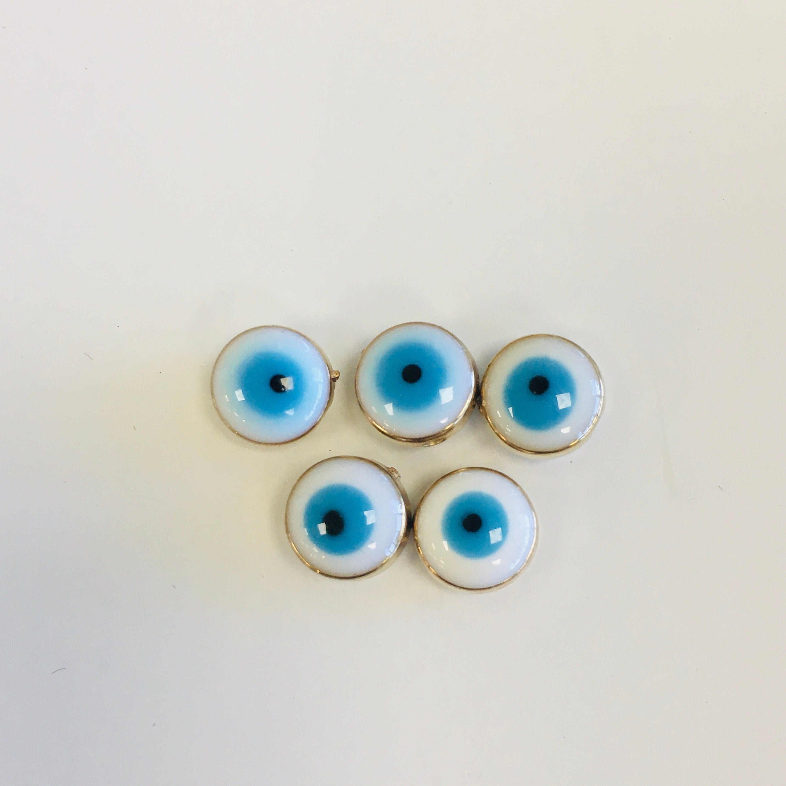 8mm Alloy Evil Eye Beads | Bellaire Wholesale