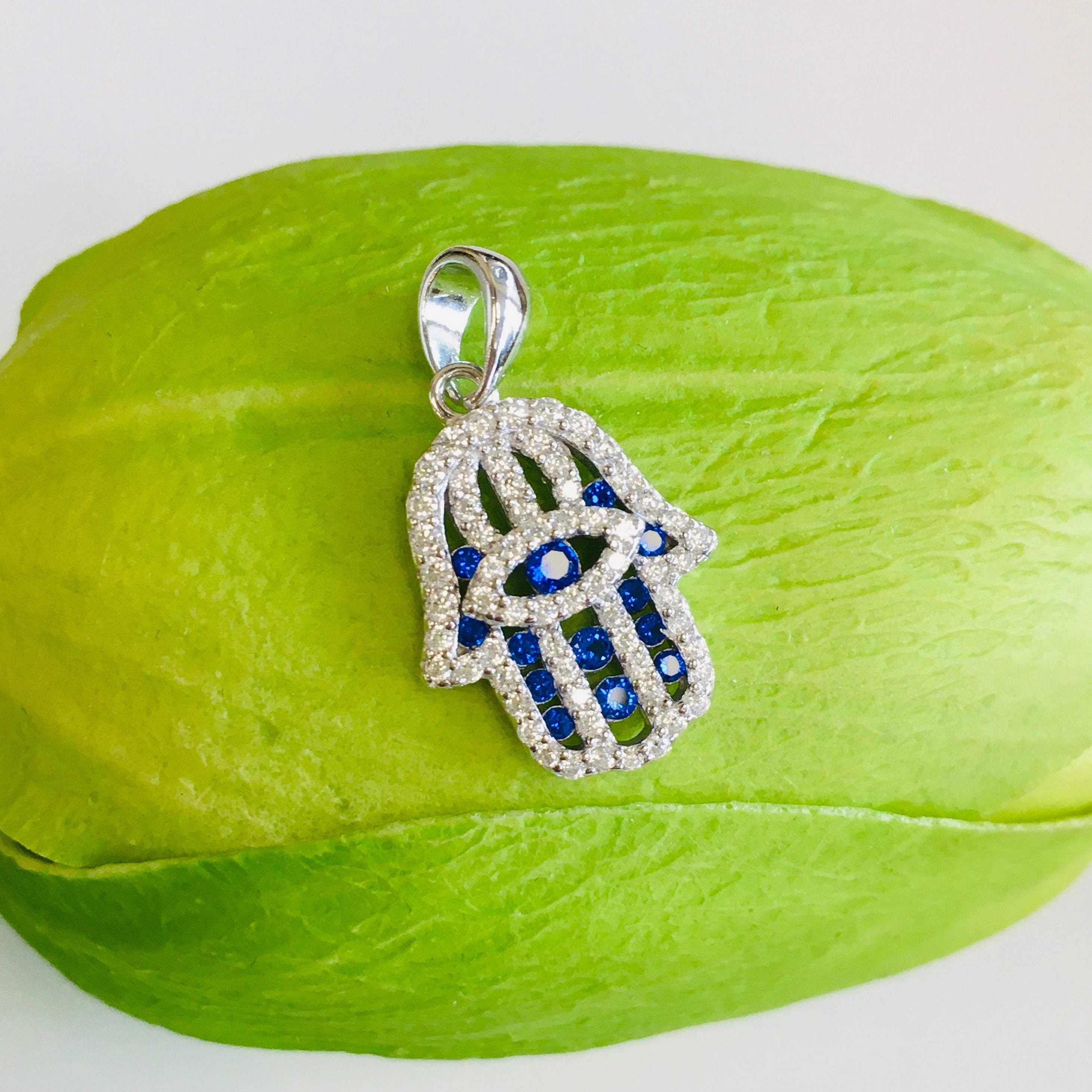 Sterling Silver Hamsa Charm with Evil Eye | Bellaire Wholesale