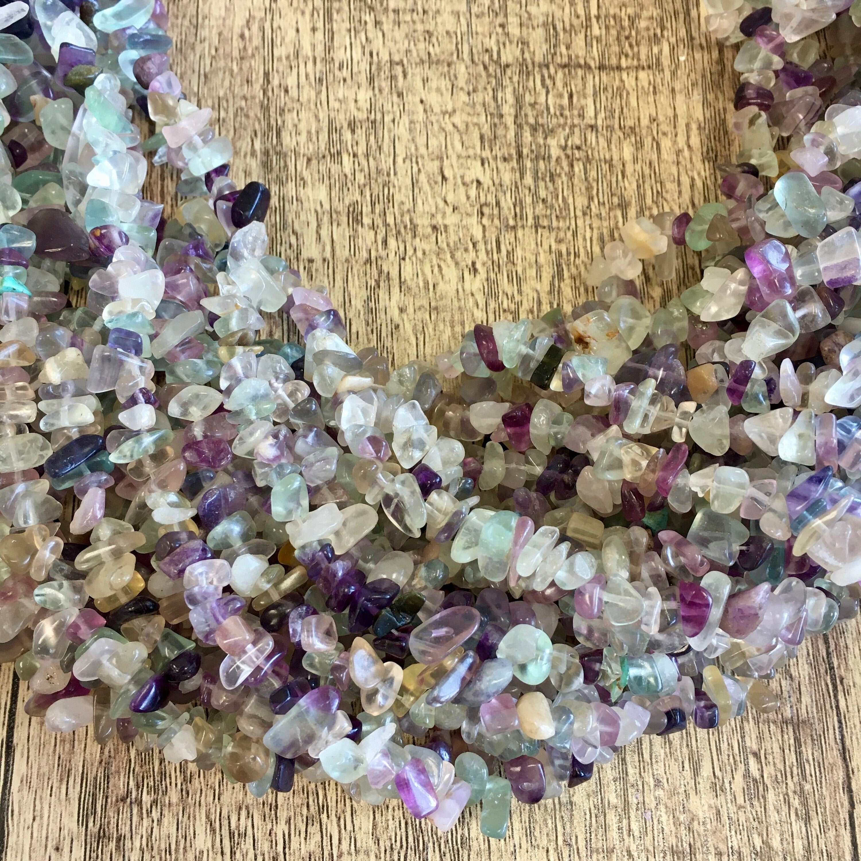 Purple Fluorite Chips Beads
