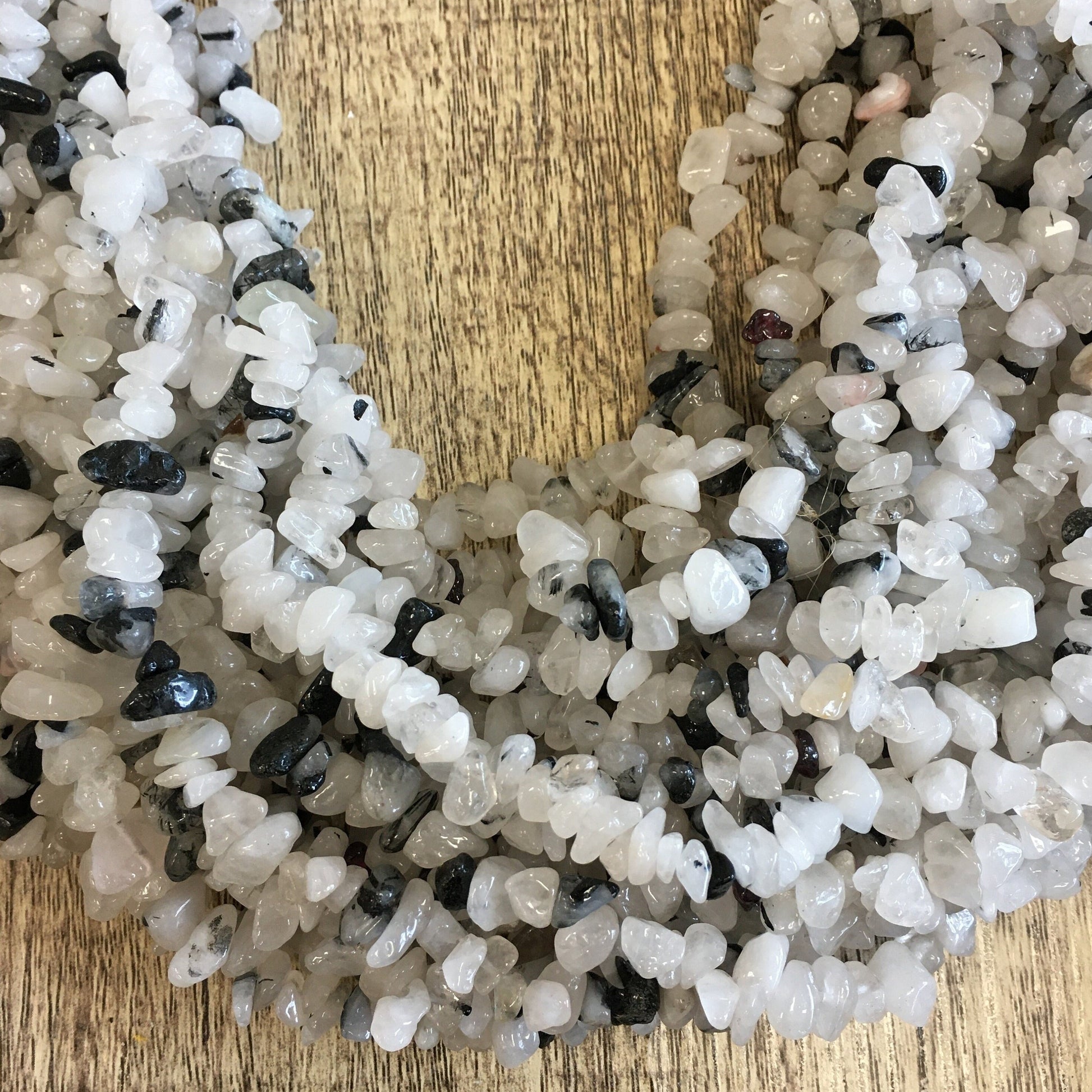Black Rutilated Quartz Chips Beads | Bellaire Wholesale