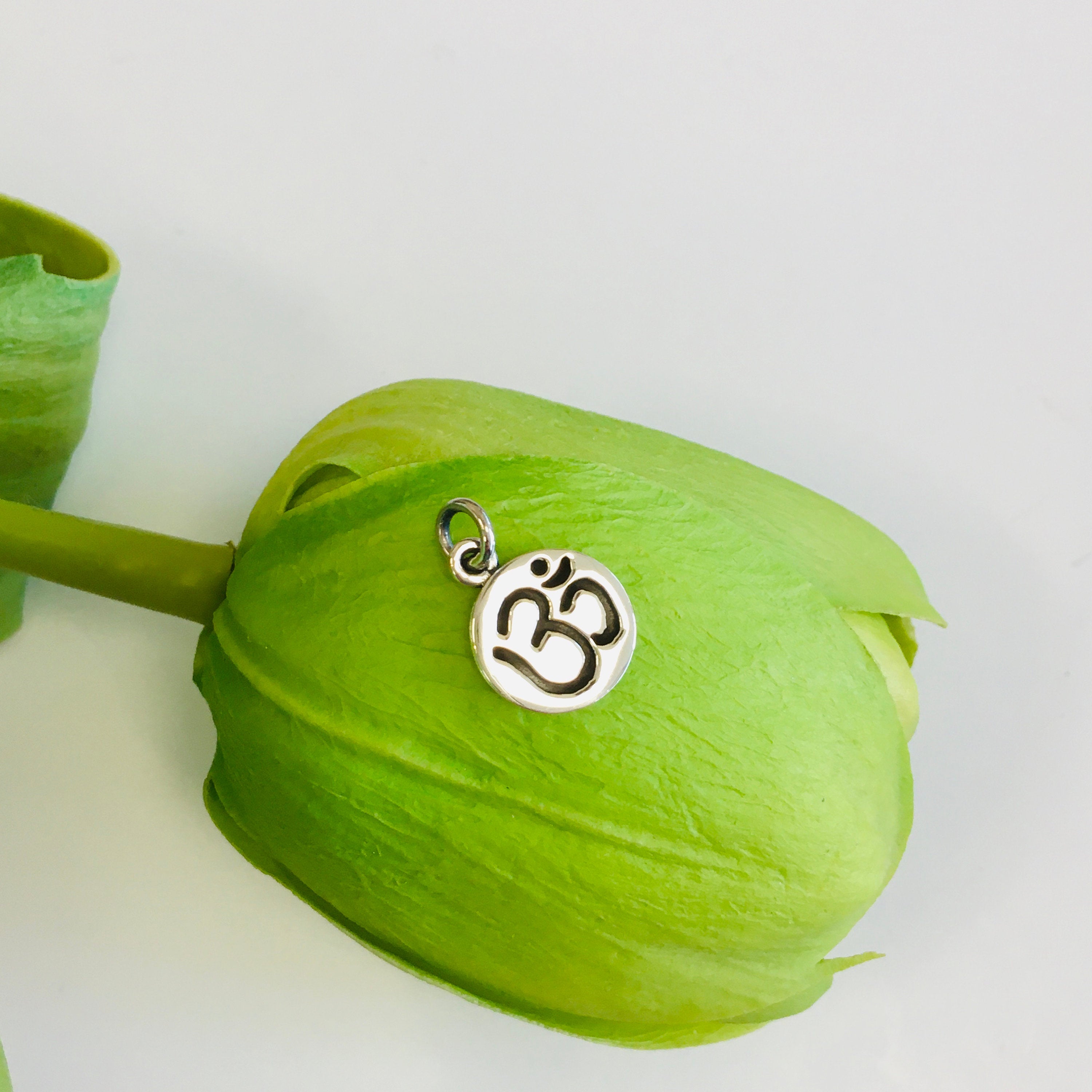 Sterling Silver Engraved OM Charm | Bellaire Wholesale