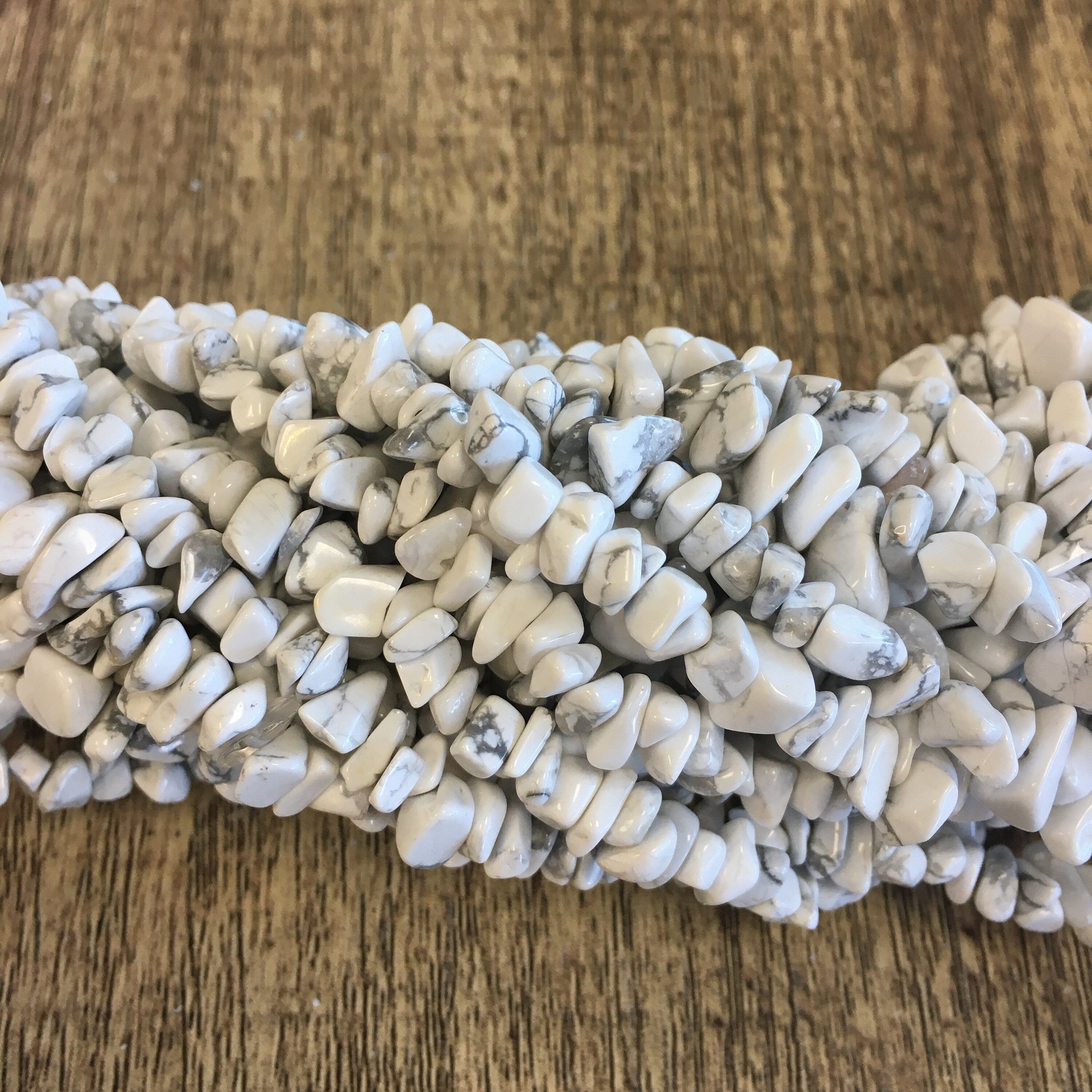 White Howlite Chips Beads | Bellaire Wholesale