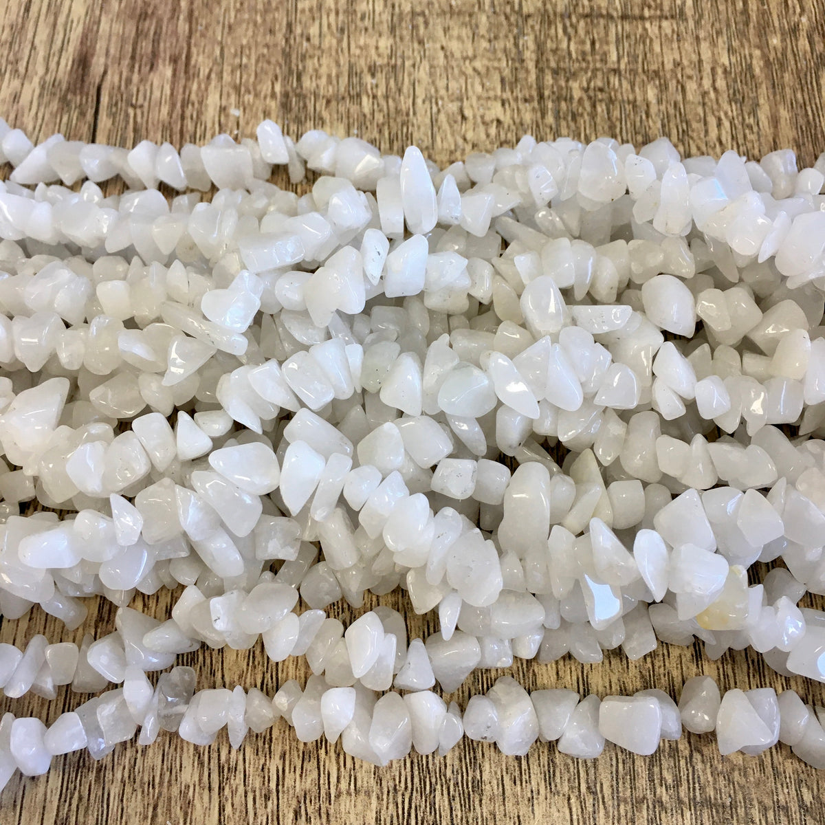 White Jade Chips Beads