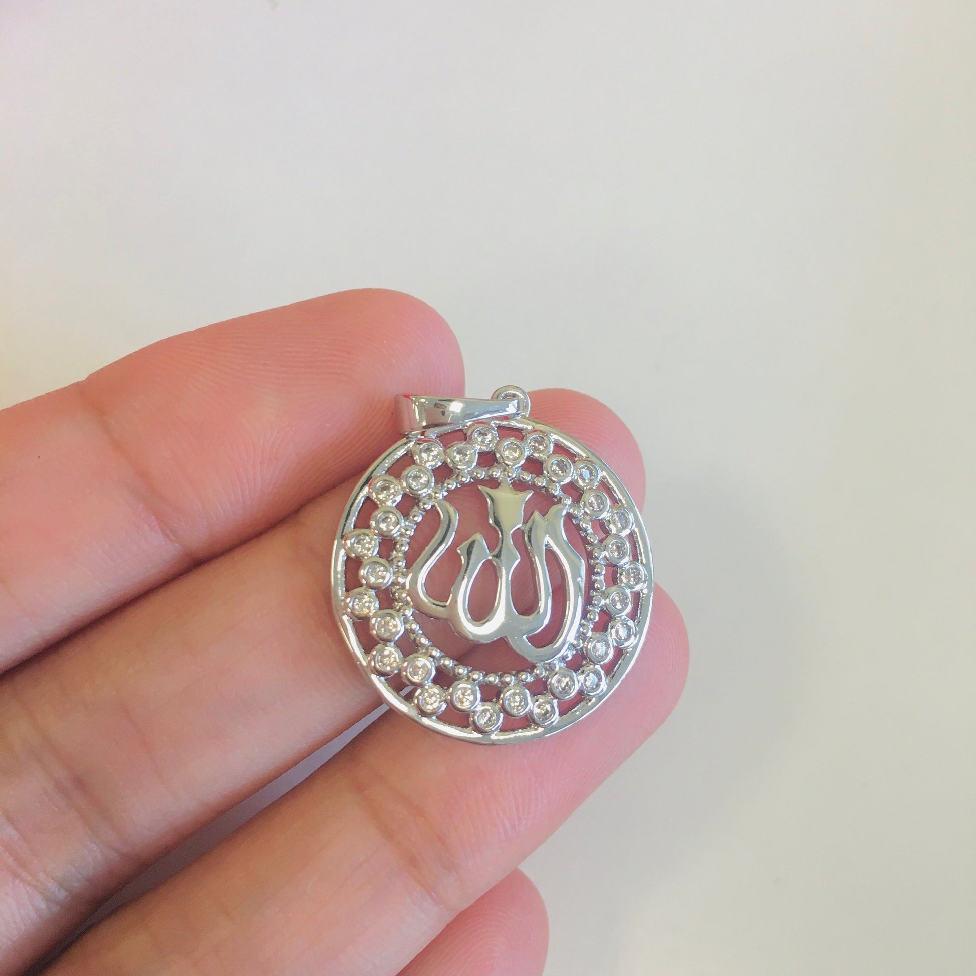 Allah Pendant Rhodium | Bellaire Wholesale