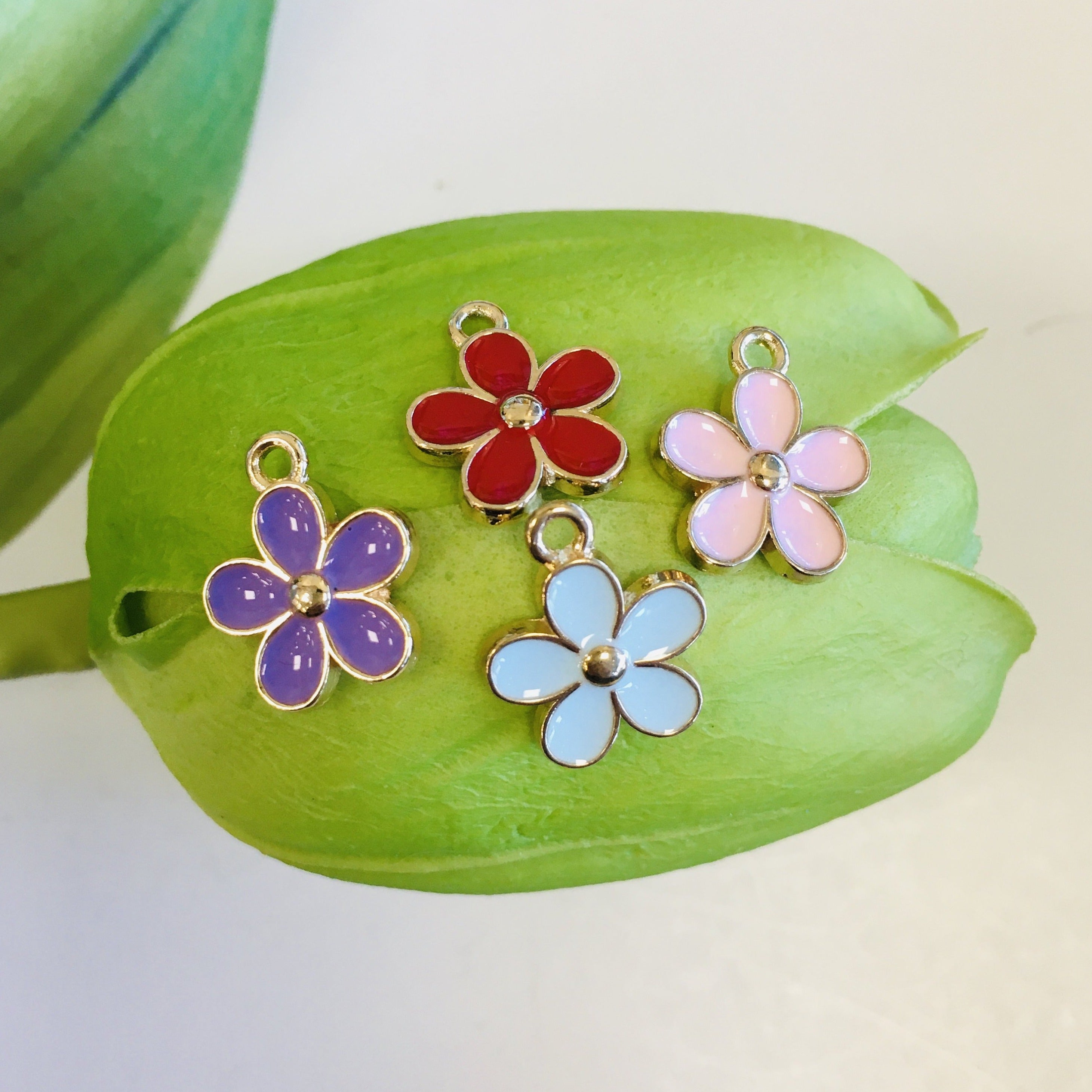 Cute Enamel Flower Charms | Bellaire Wholesale