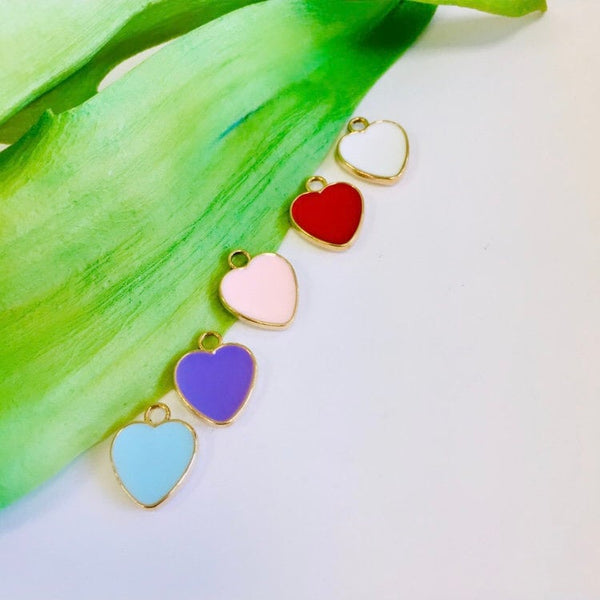 Dainty Enamel Heart Charms | Bellaire Wholesale