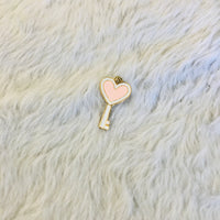 Enamel Heart Key Charm | Bellaire Wholesale