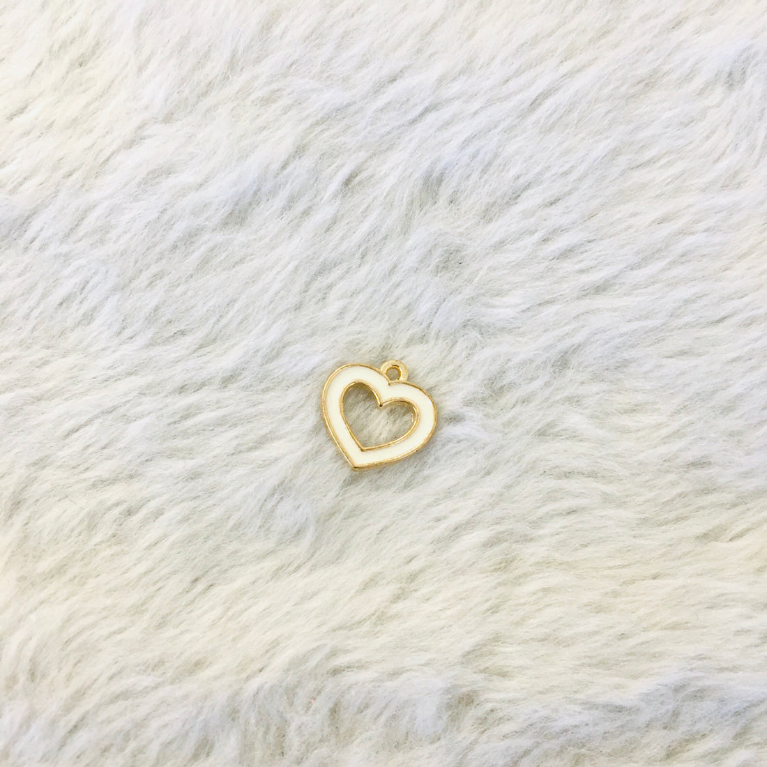 Enamel Hollow Heart Charm | Bellaire Wholesale