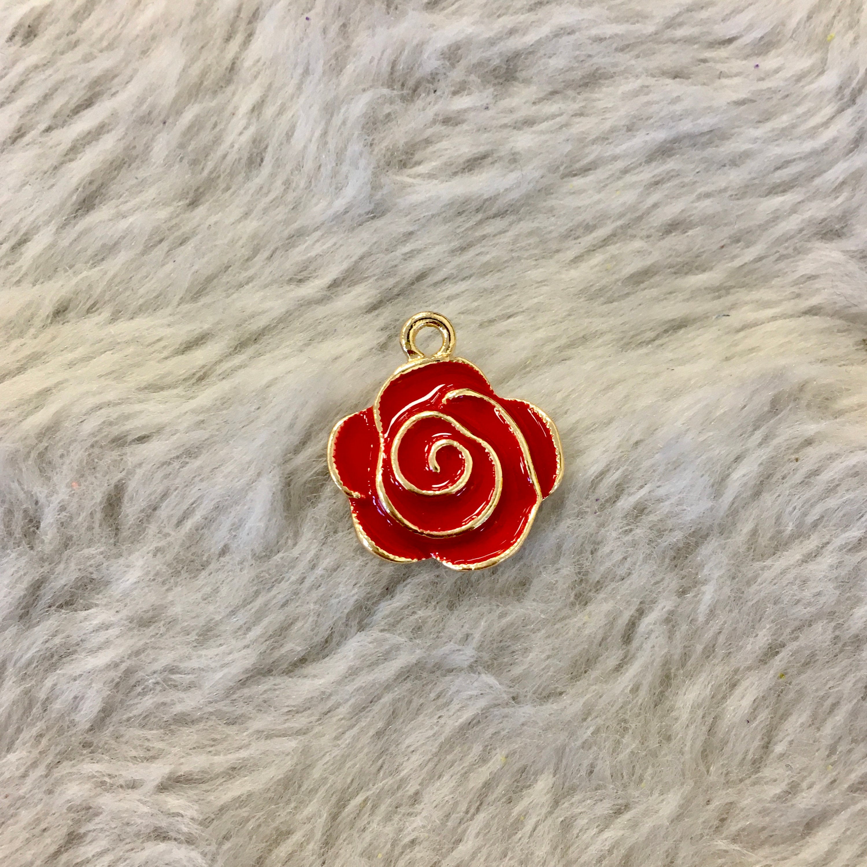 Enamel Rose Pendant | Bellaire Wholesale