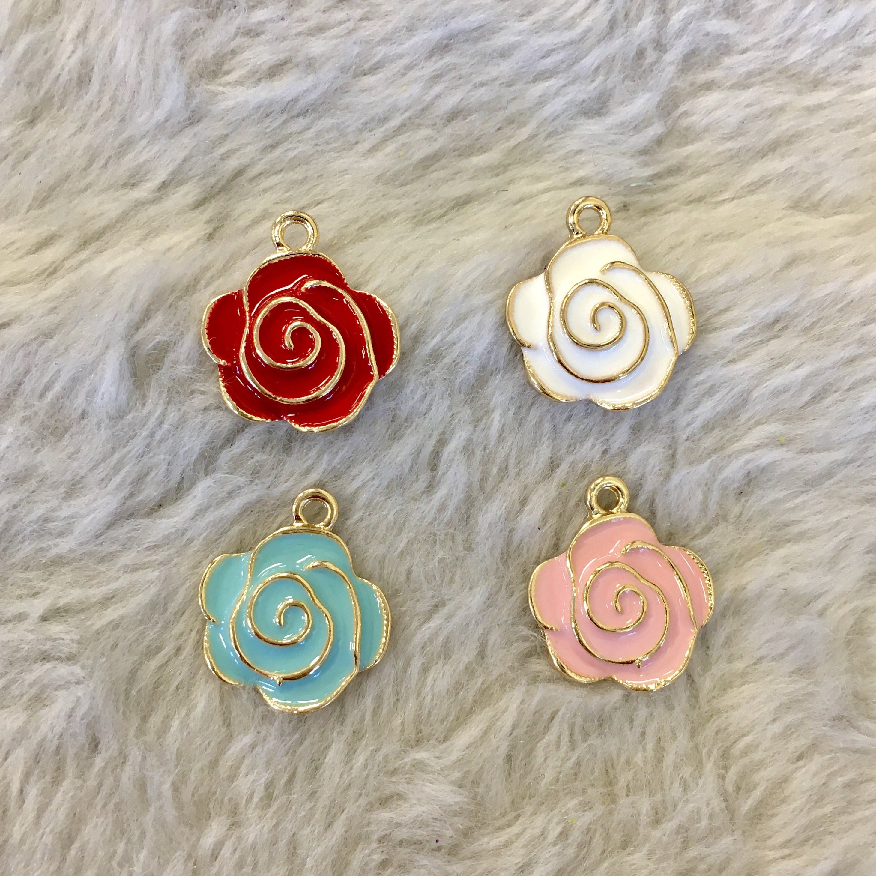 Enamel Rose Pendant | Bellaire Wholesale