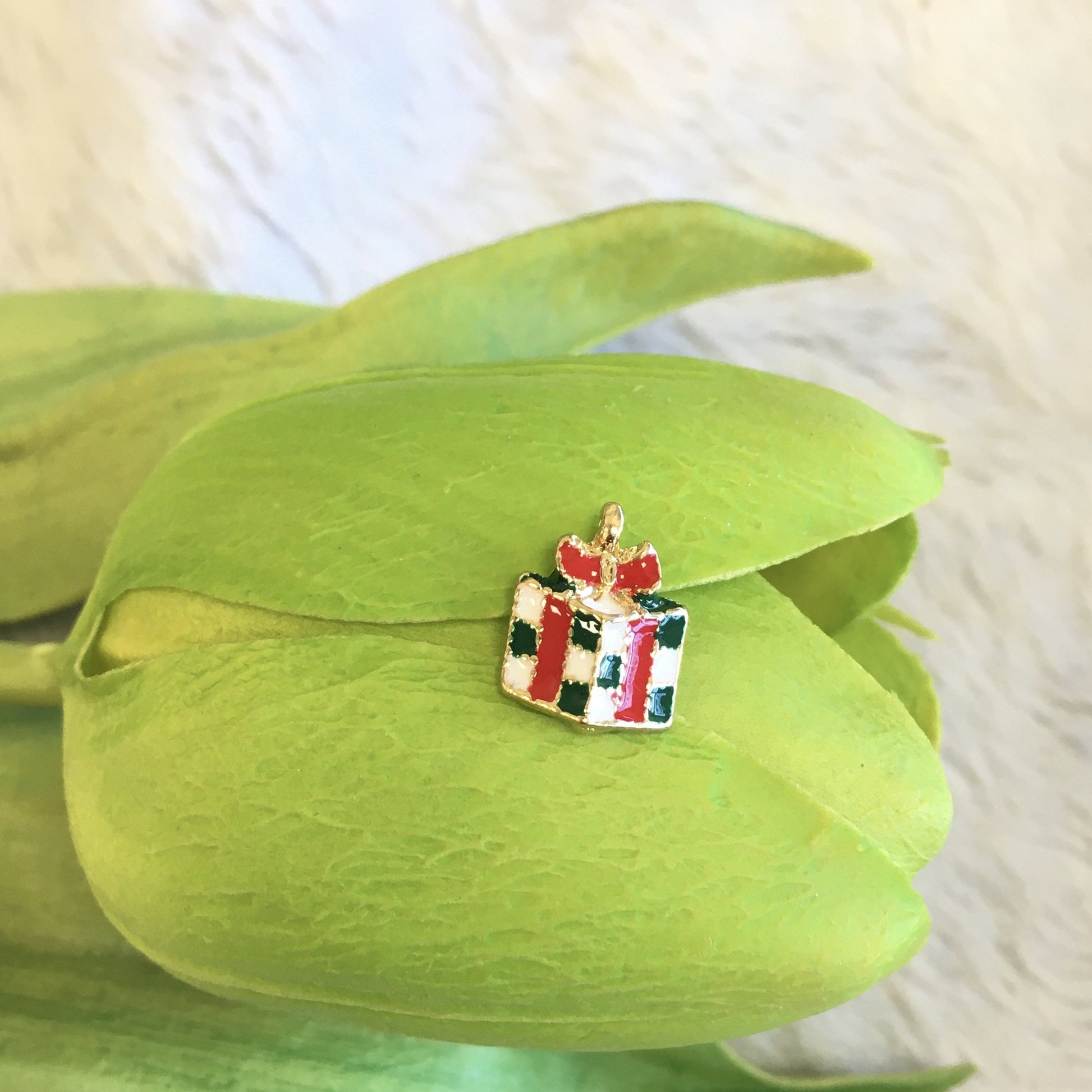 Enamel Gift box Pendant | Bellaire Wholesale