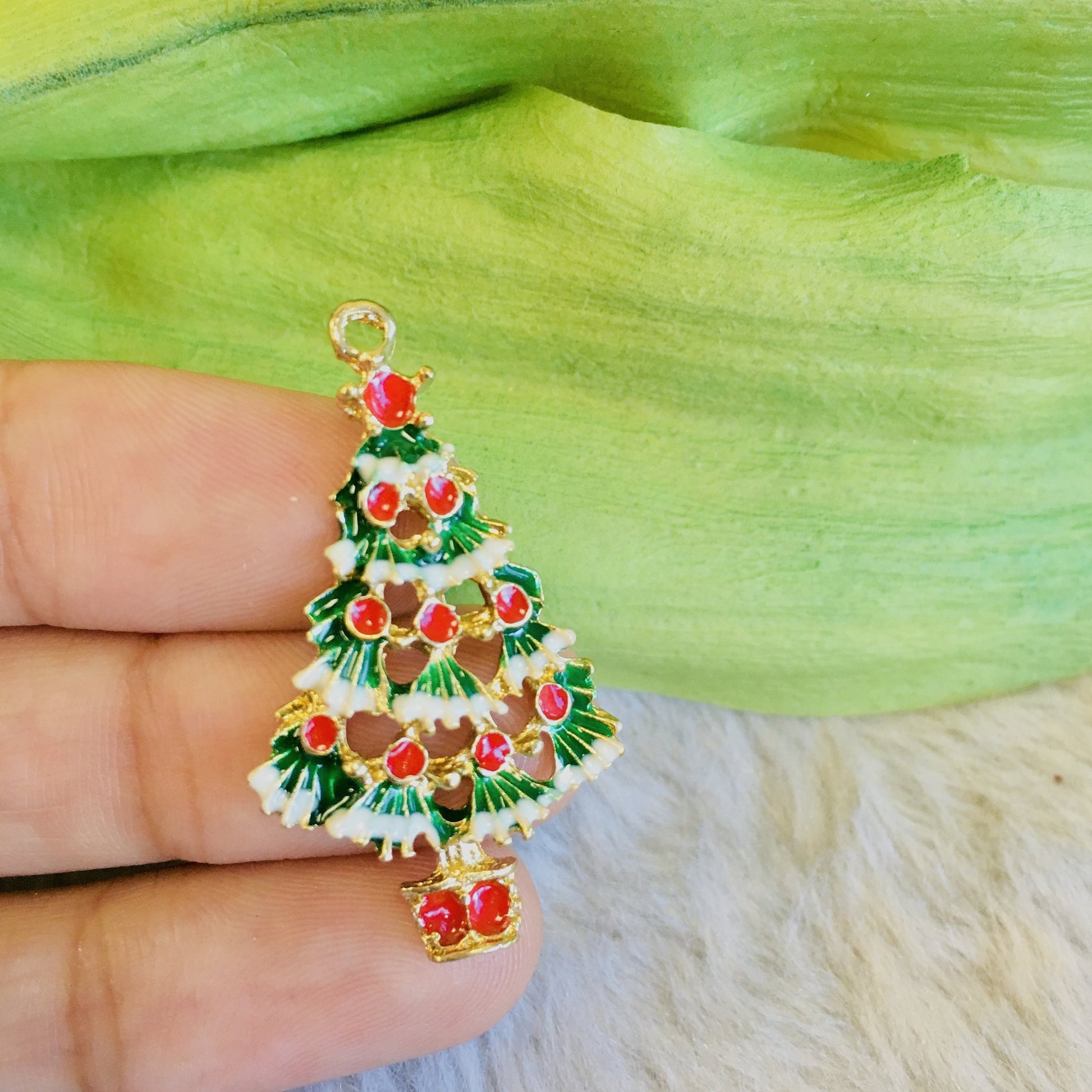 Enamel Christmas Tree Charm | Bellaire Wholesale