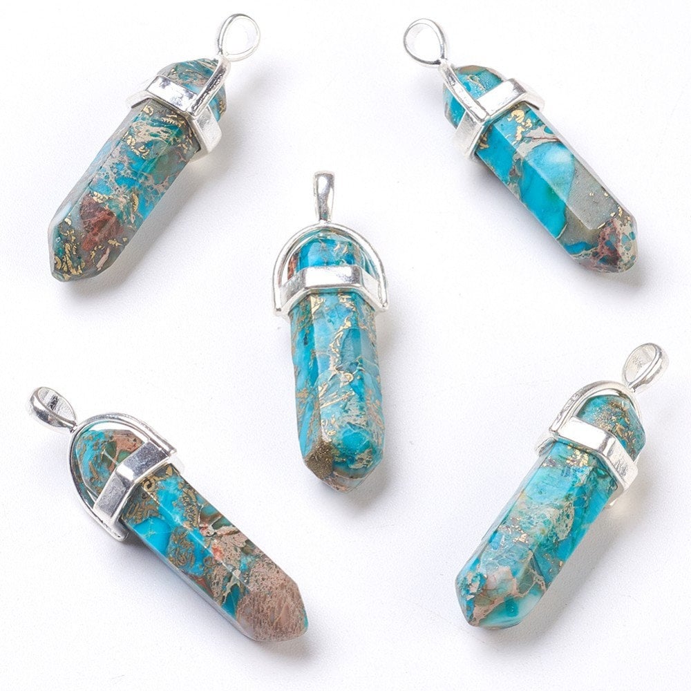 Natural Stone Bullet Pendant | Bellaire Wholesale