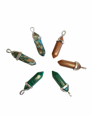 Natural Stone Bullet Pendant | Bellaire Wholesale