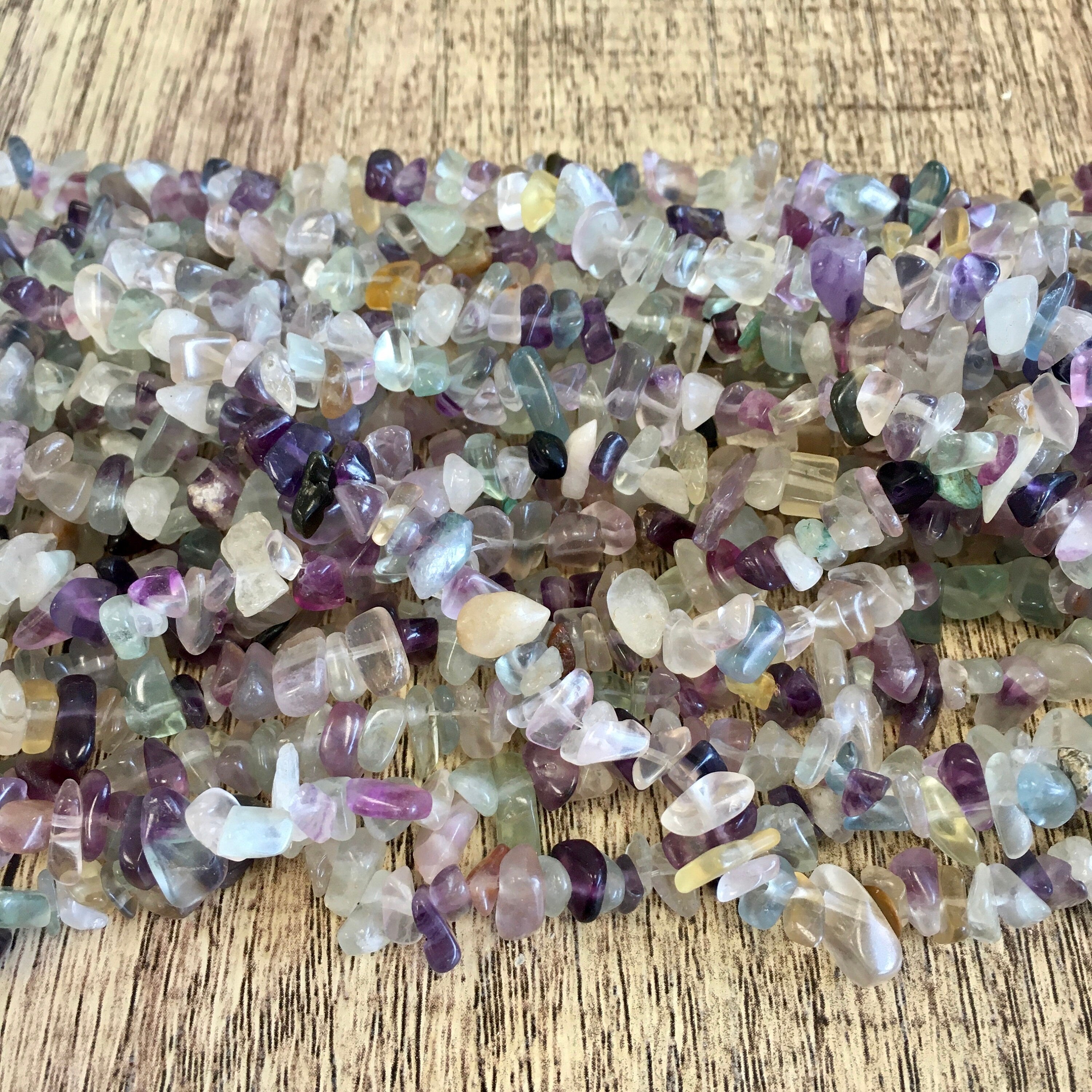 Purple Fluorite Chips Beads