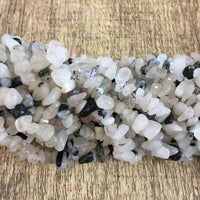 Black Rutilated Quartz Chips Beads | Bellaire Wholesale