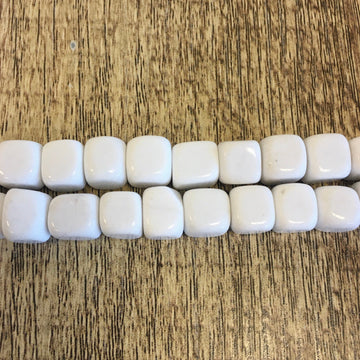 Chalk White Cube Agate Beads | Bellaire Wholesale