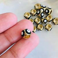 18k Gold Plated Brass Evil Eye Beads | Bellaire Wholesale