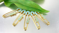 Blue / Pink 18k Gold Plated Baby Pin | Bellaire Wholesale
