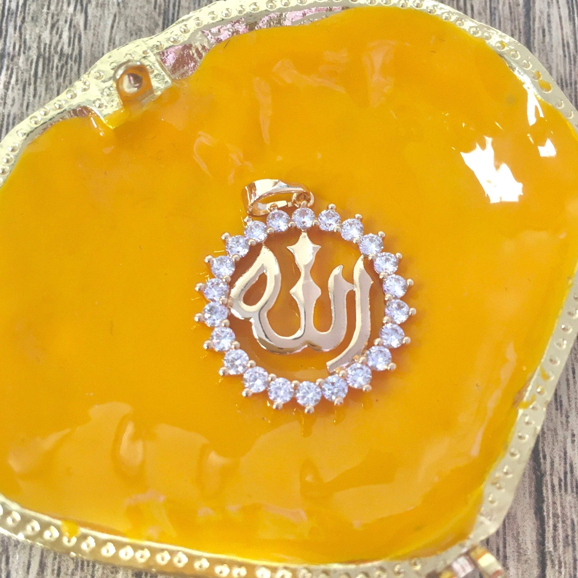 18k Gold Plated Allah Pendant | Bellaire Wholesale