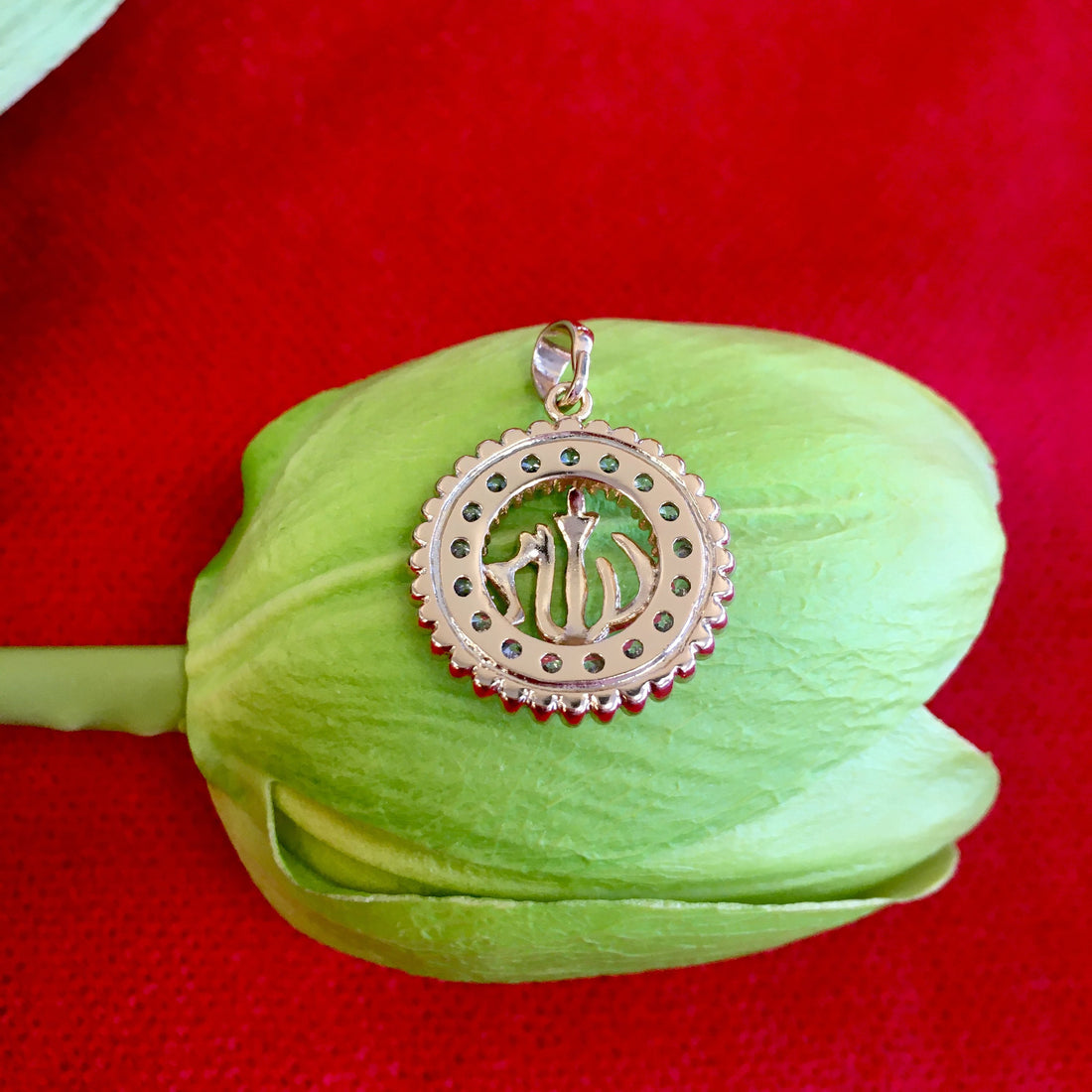 18k Gold Plated Allah CZ Pendant | Bellaire Wholesale