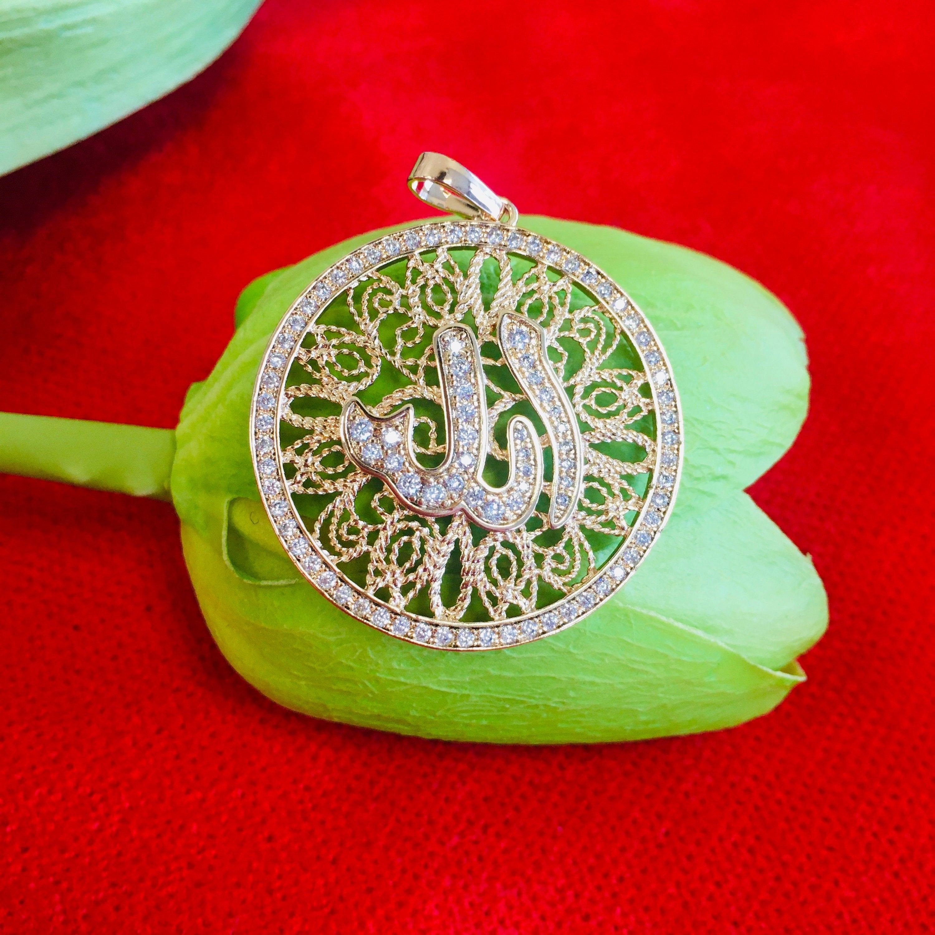 18k Gold Big Allah Pendant | Bellaire Wholesale