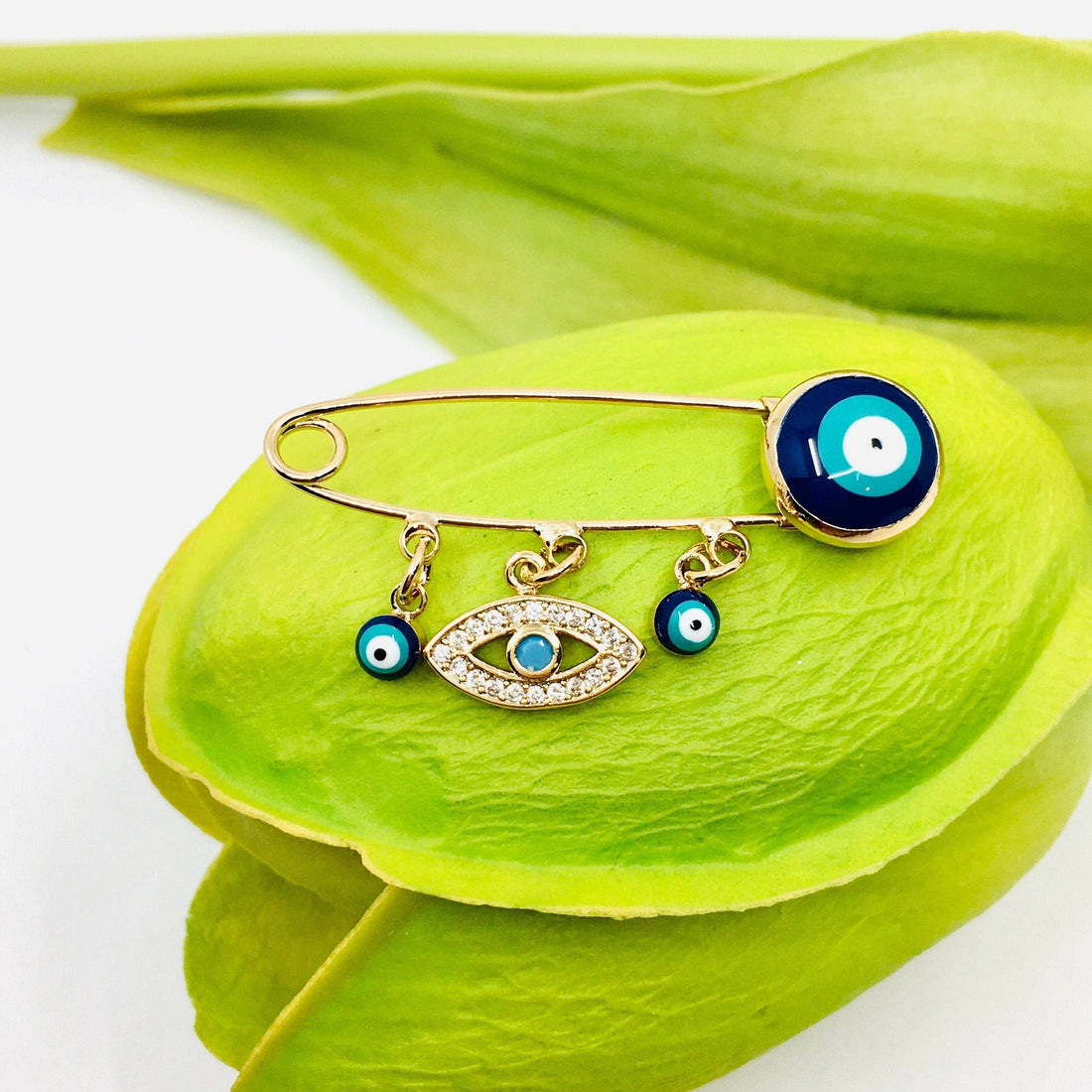Evil Eye Pin with CZ Eye Charm | Bellaire Wholesale