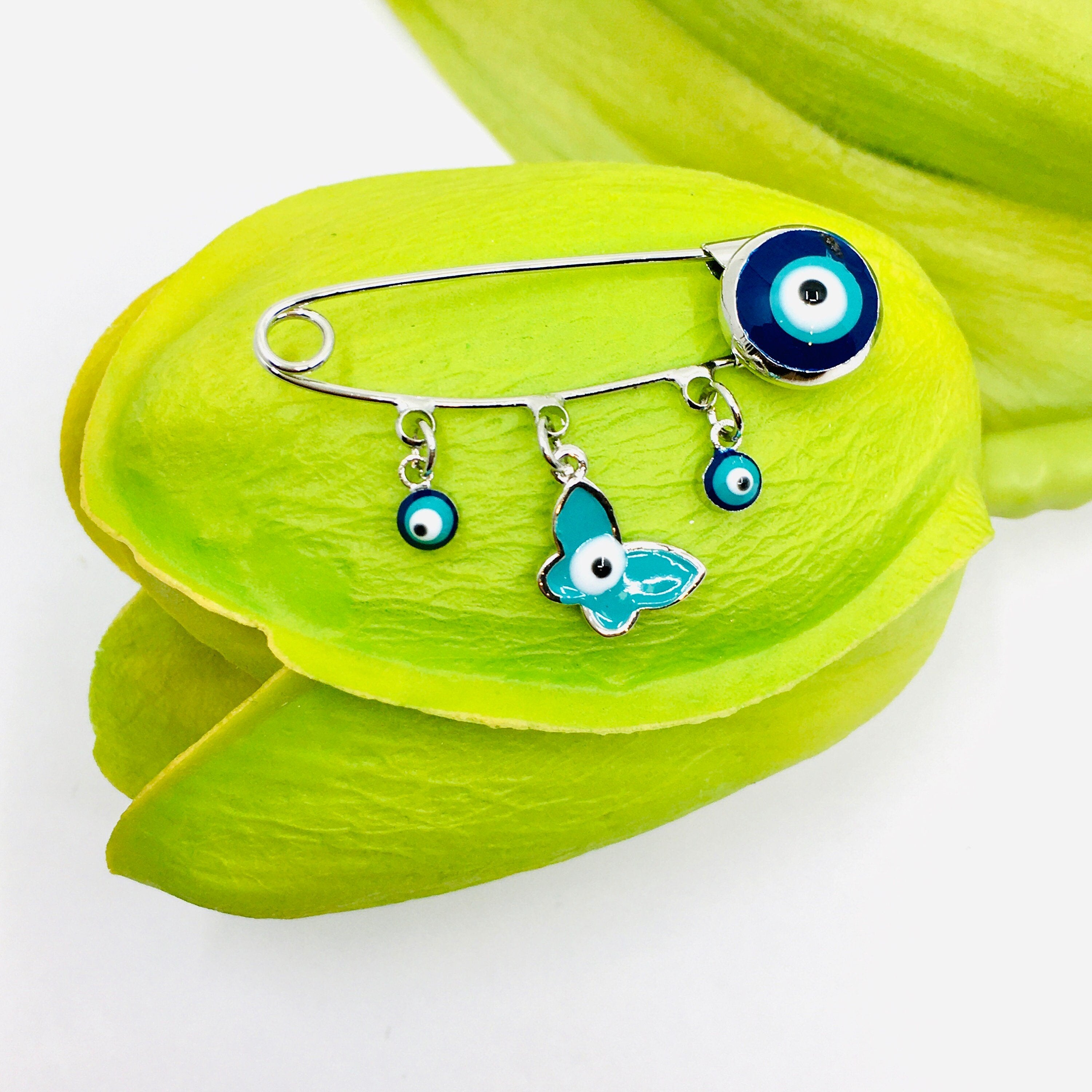 Evil Eye Pin with Butterfly Charm | Bellaire Wholesale