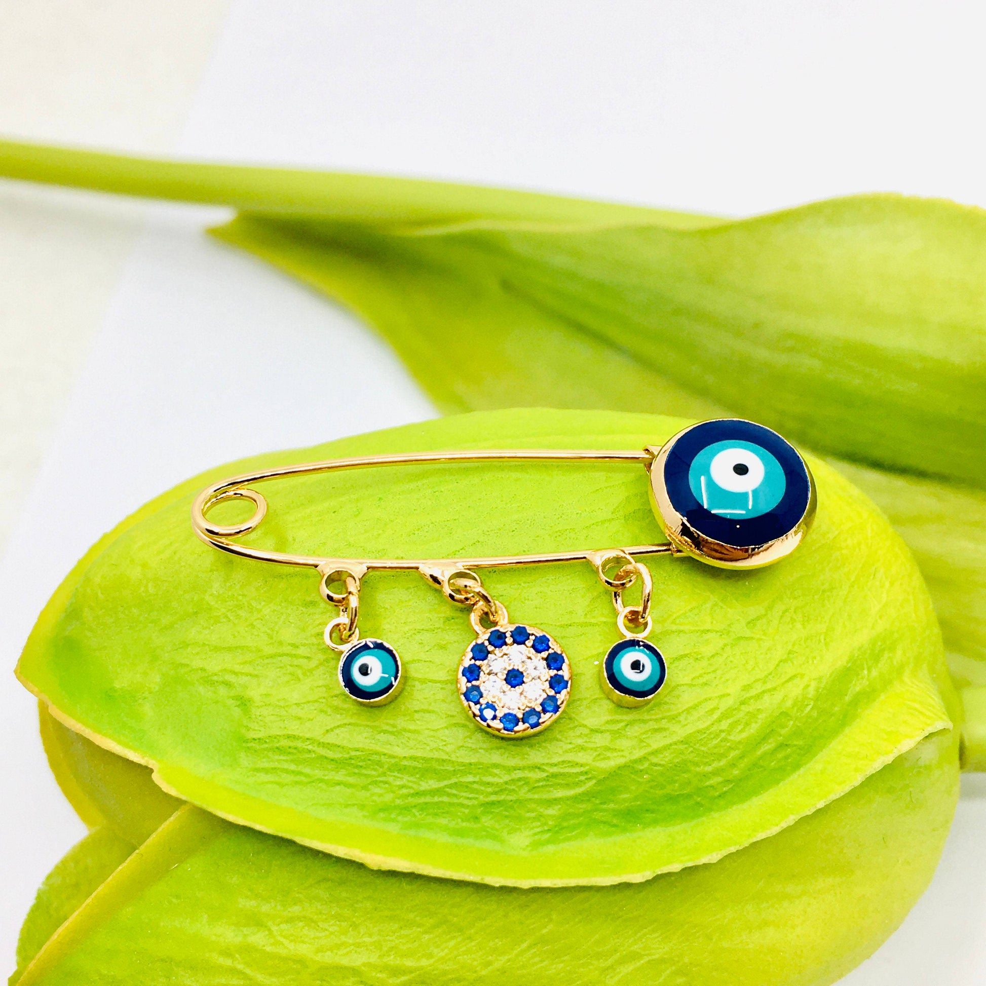 Evil Eye Pin with CZ Round Eye | Bellaire Wholesale