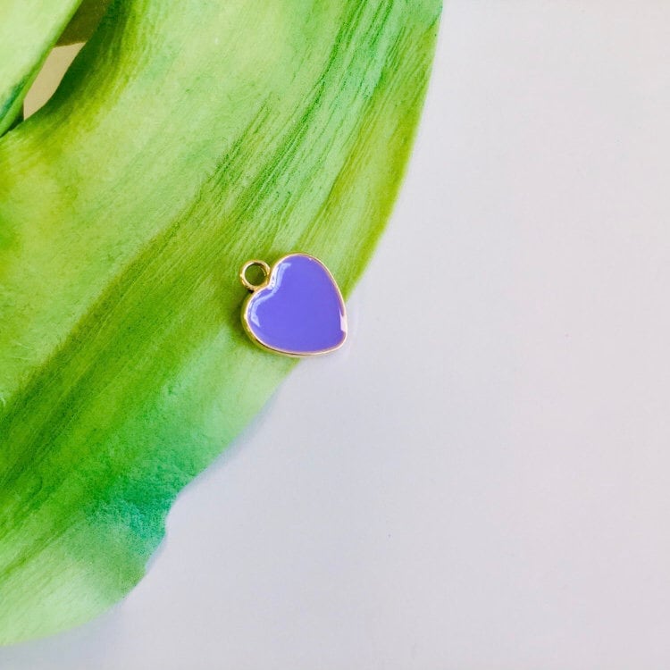 Dainty Enamel Heart Charms | Bellaire Wholesale