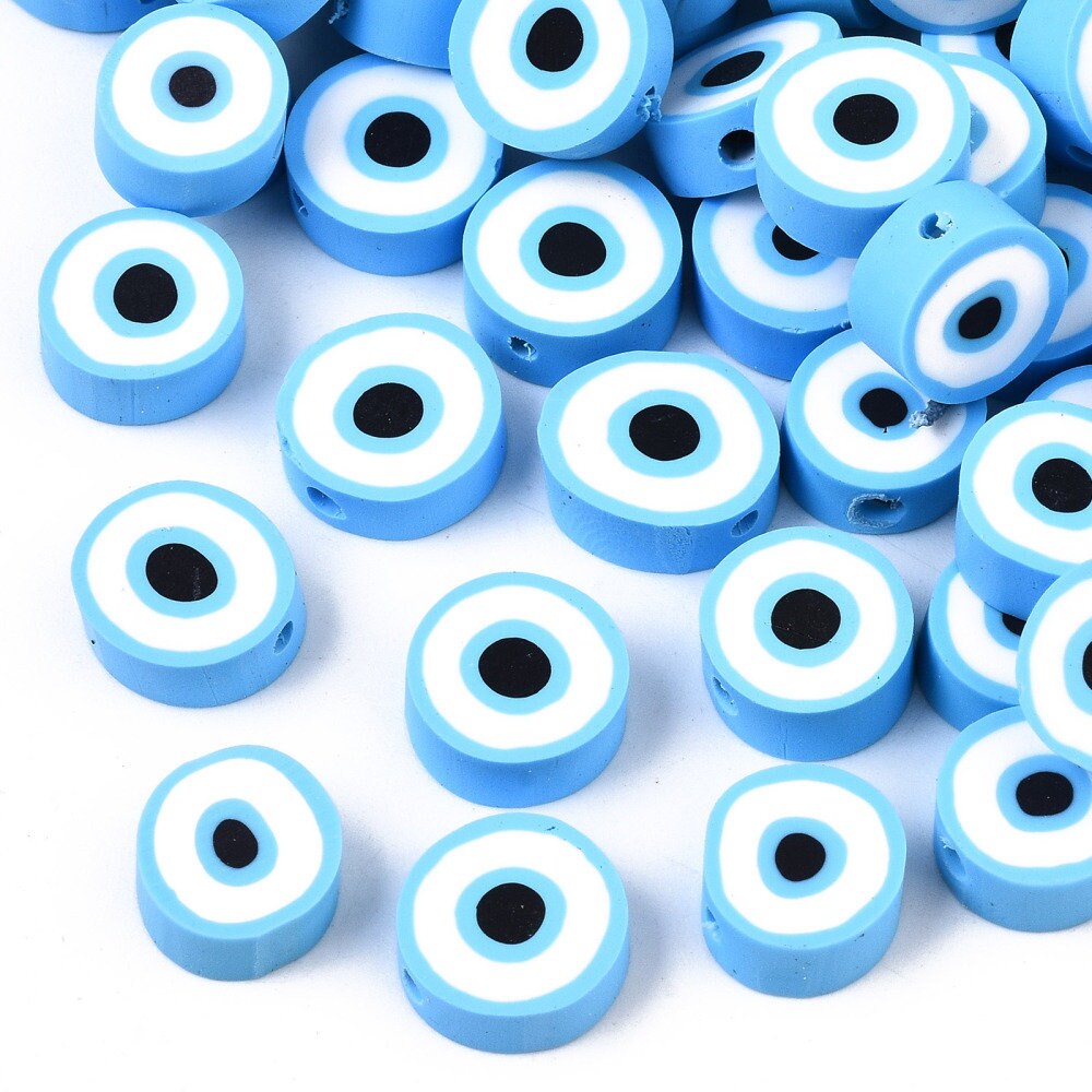 10mm Polymer Clay Evil Eye Beads | Bellaire Wholesale