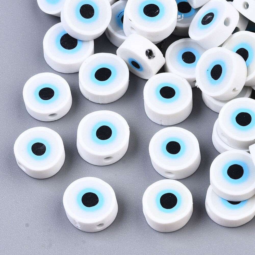 10mm Polymer Clay Evil Eye Beads | Bellaire Wholesale