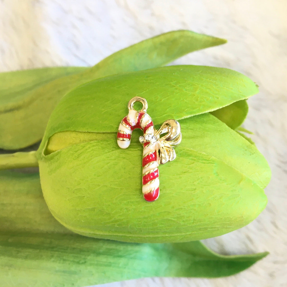 Enamel Candy Cane Charm | Bellaire Wholesale