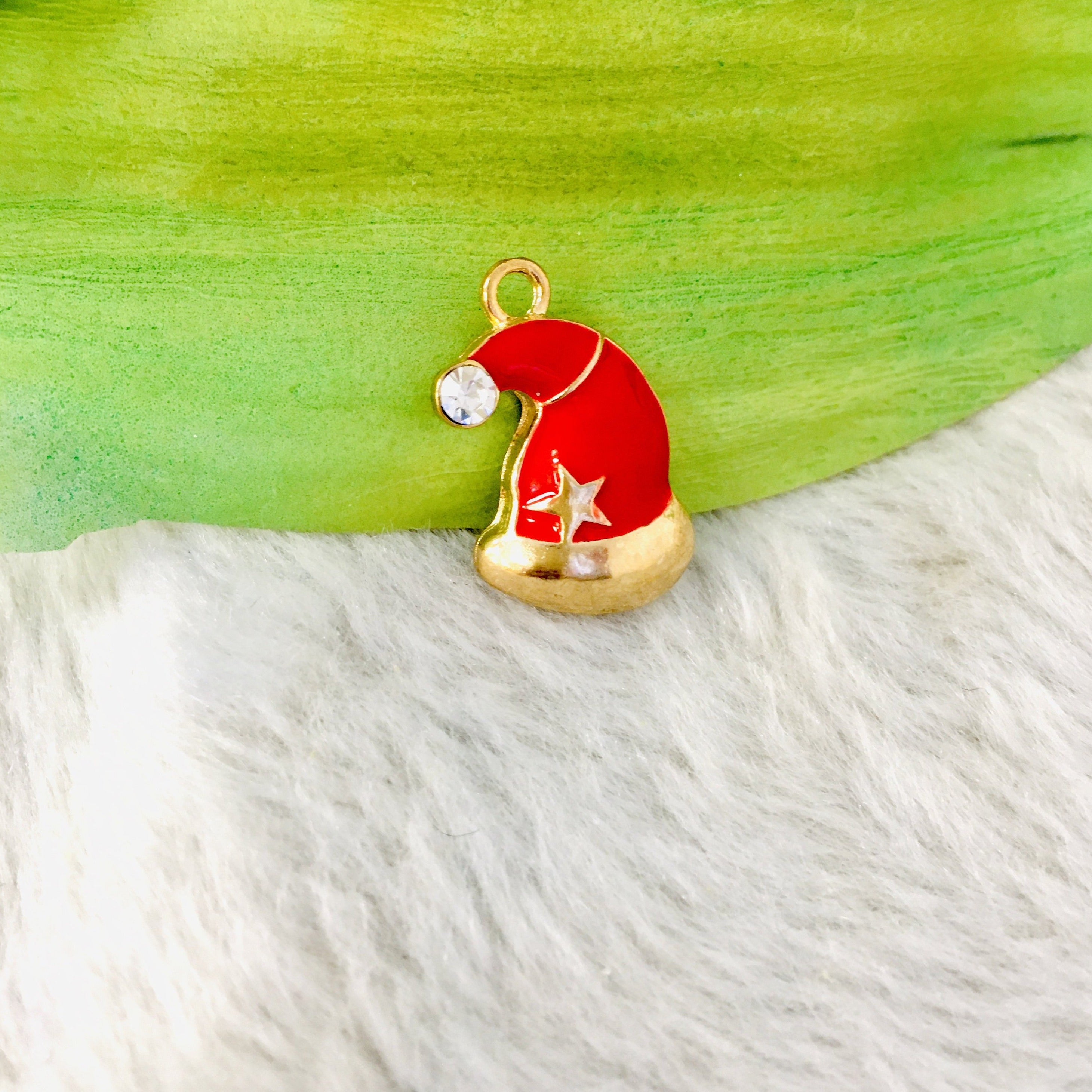 Enamel Santa Hat Charm | Bellaire Wholesale