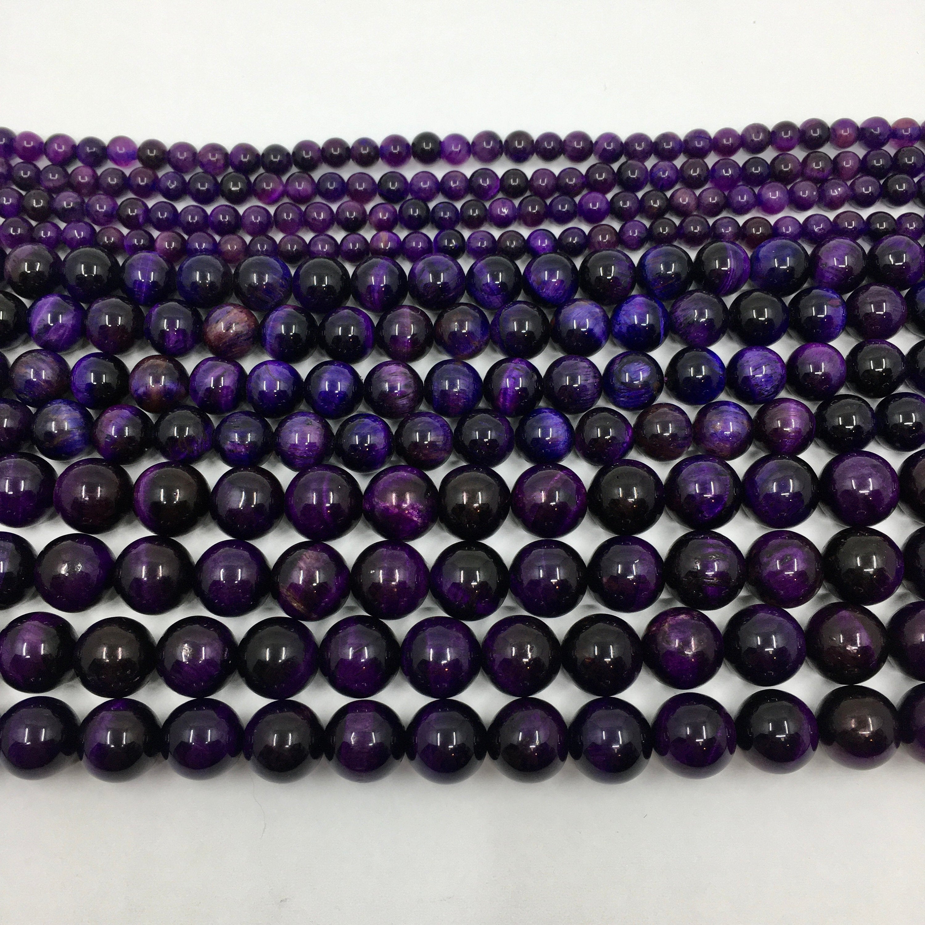 Purple Tigers eye beads | Bellaire Wholesale