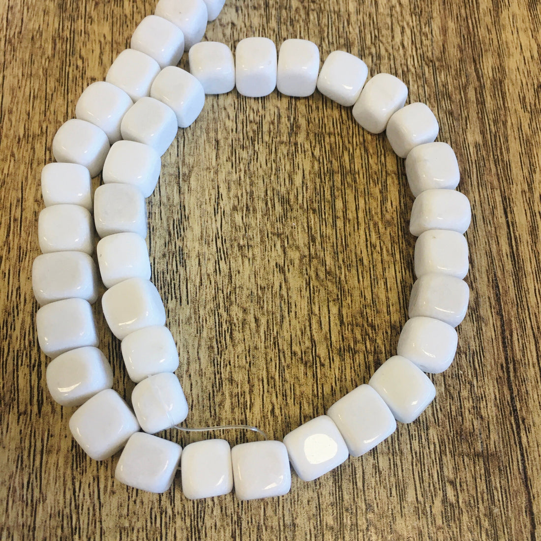 Chalk White Cube Agate Beads | Bellaire Wholesale